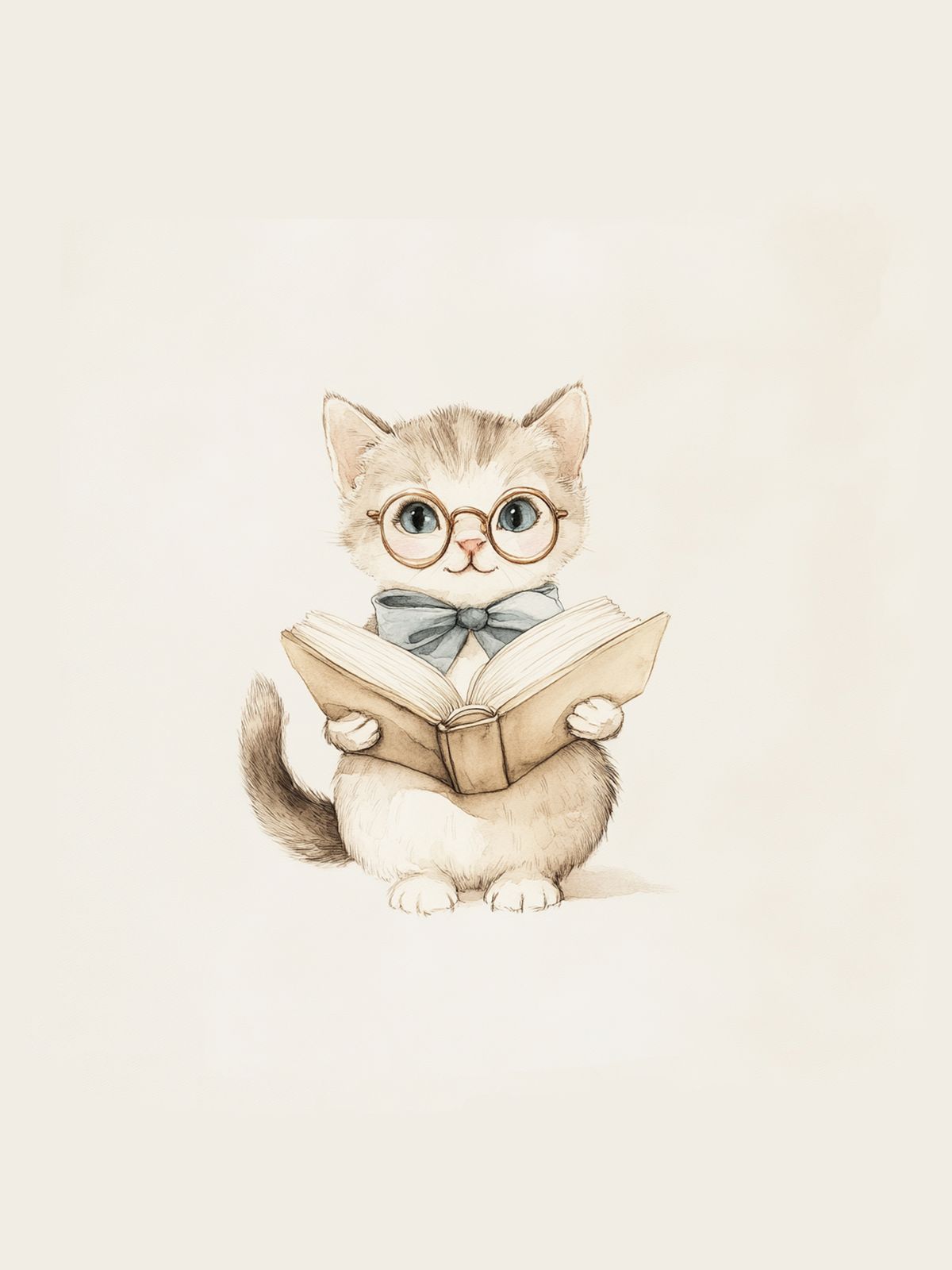 Poster - Läsande Katt