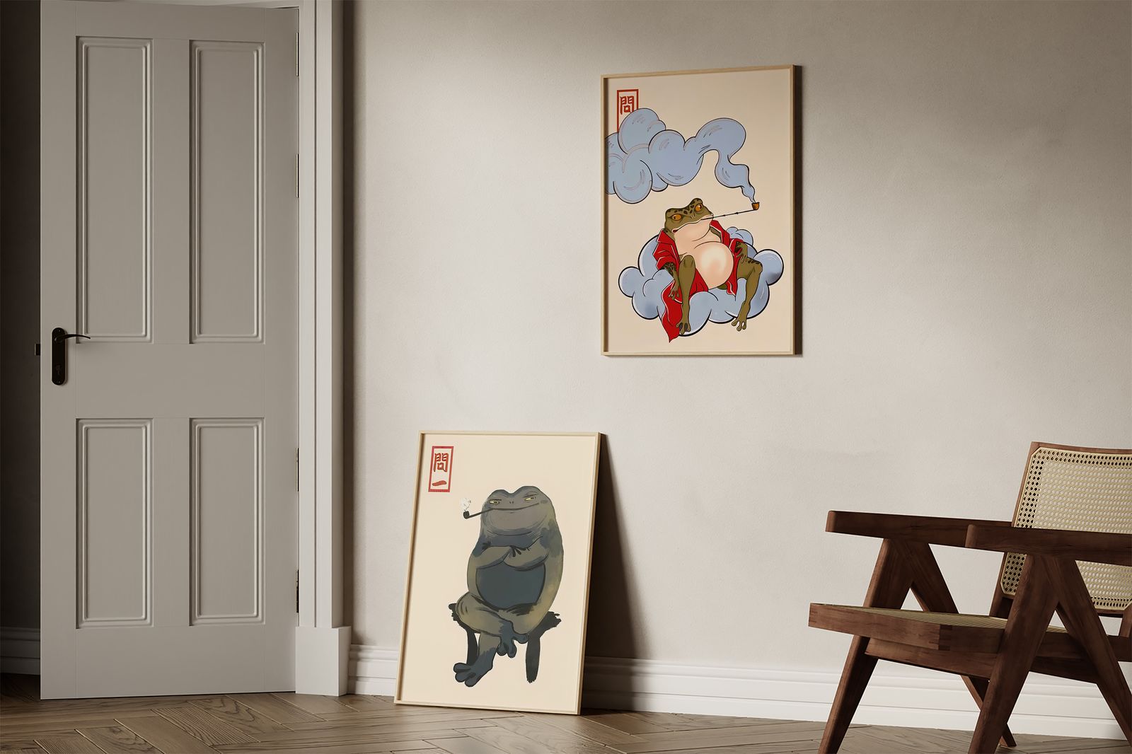 Poster - Rökande Groda Konst / Set of 2