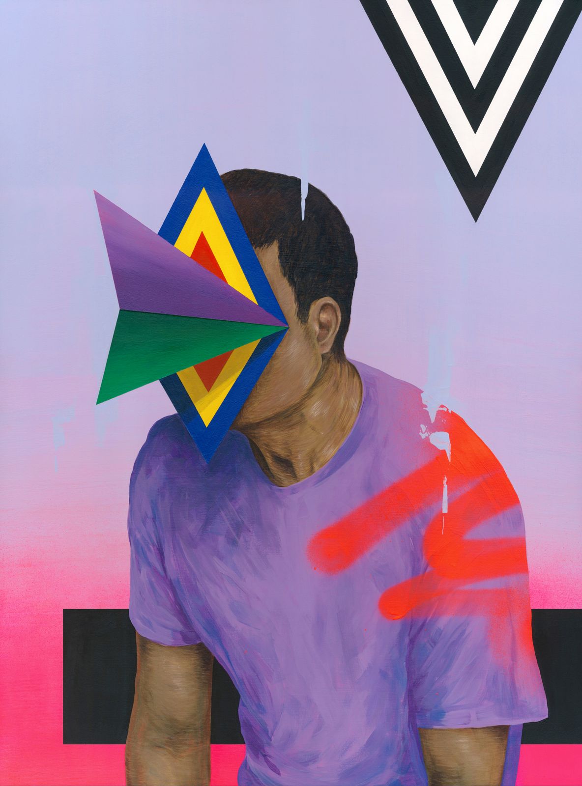 Poster - Abstrakt Konstporträtt