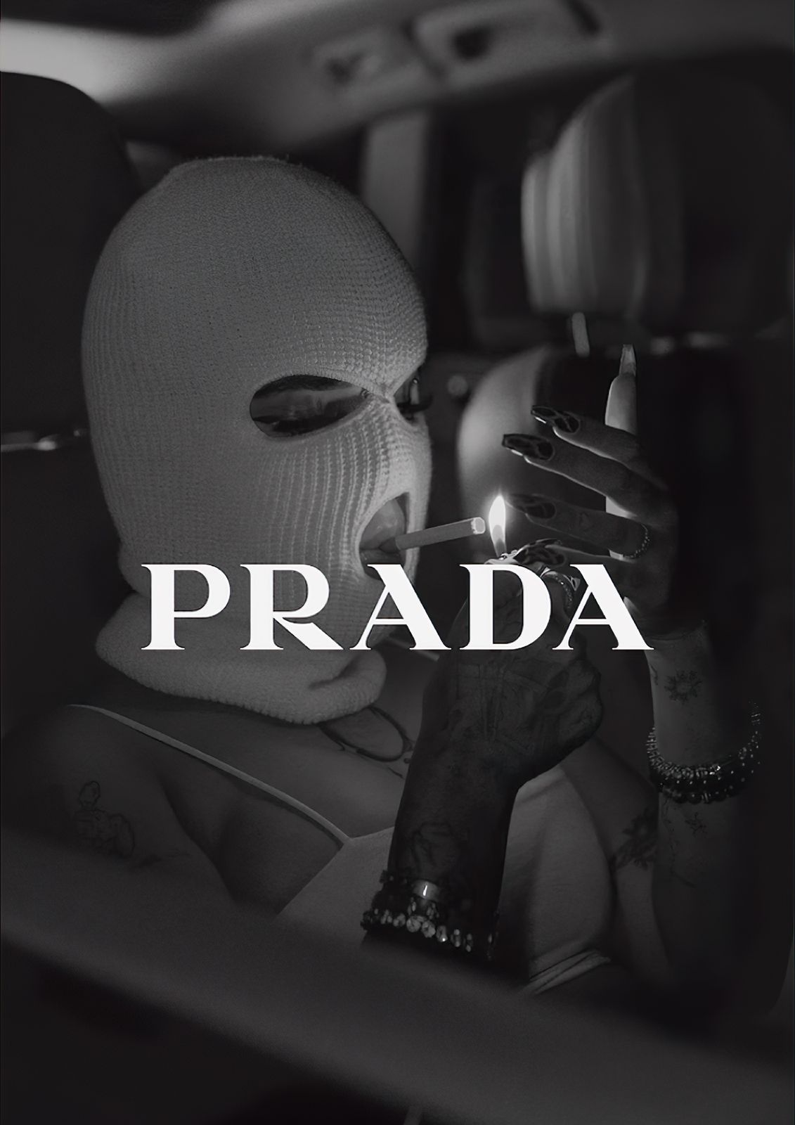 Prada Svartvitt Poster