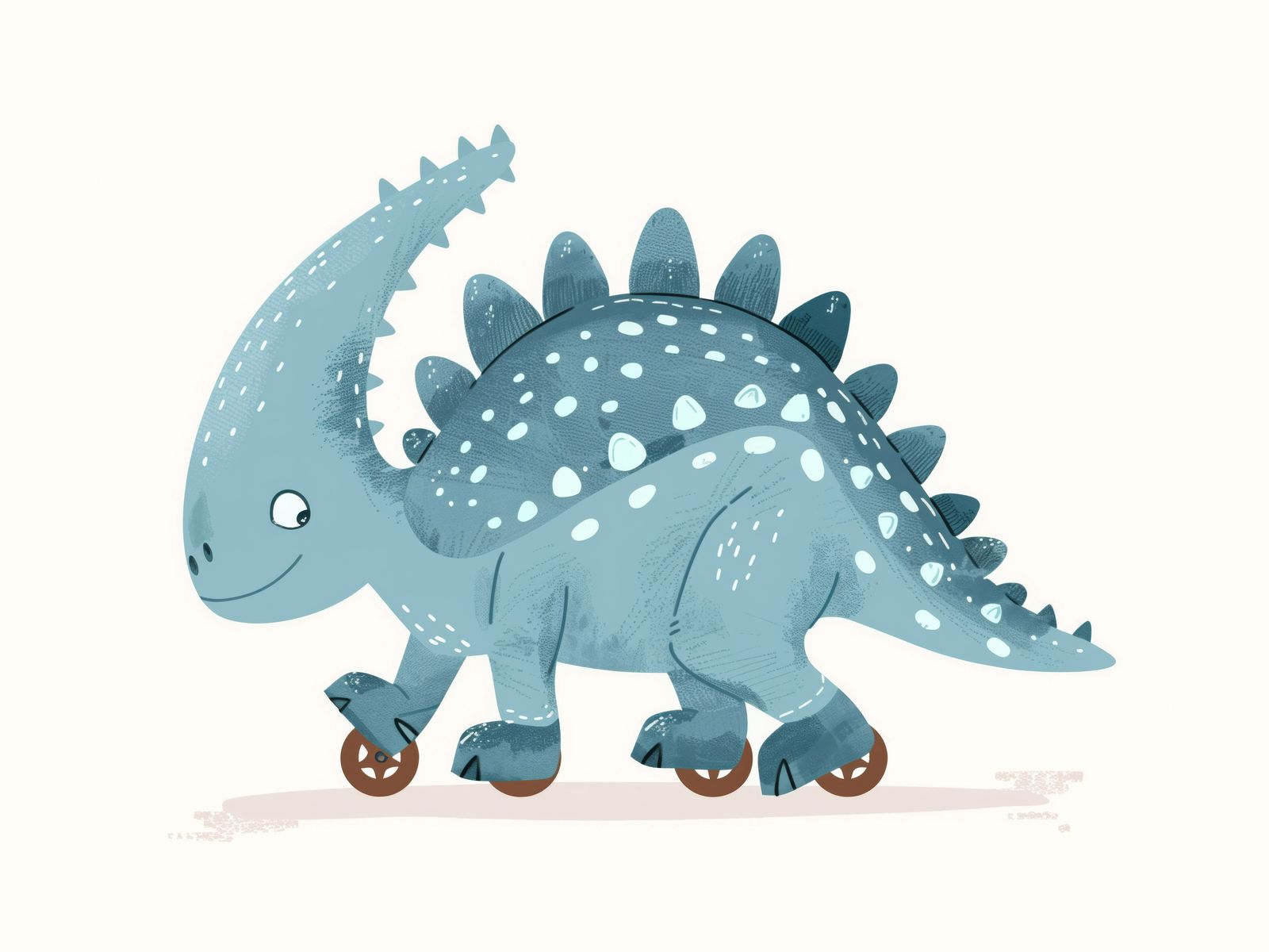 Poster - Blå Dinosaurie