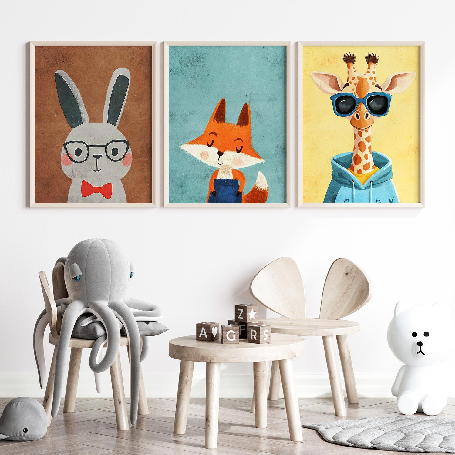 Poster - Söt Djurkollektion / Set of 3