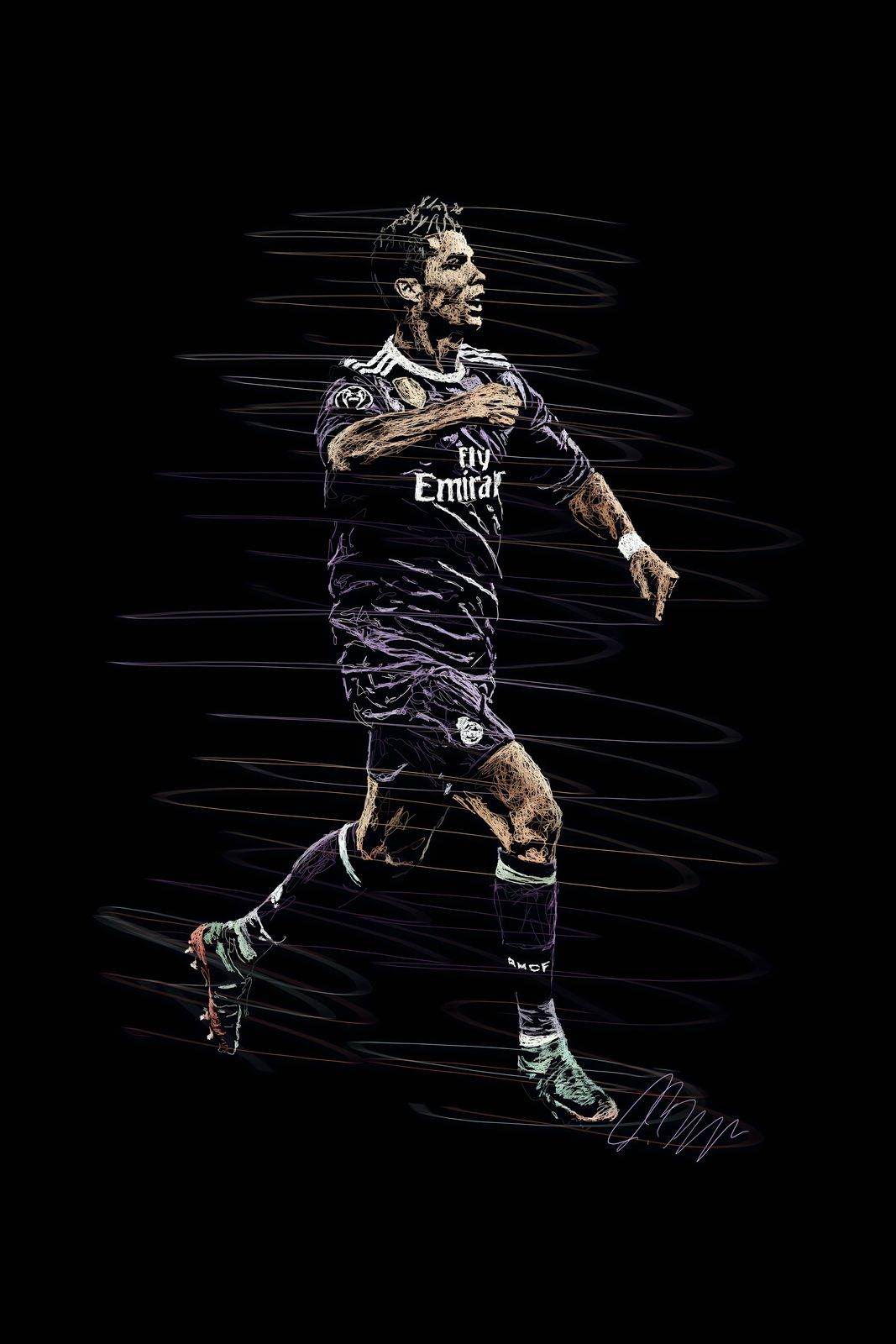 Poster - Dynamisk Fotbollsfirande