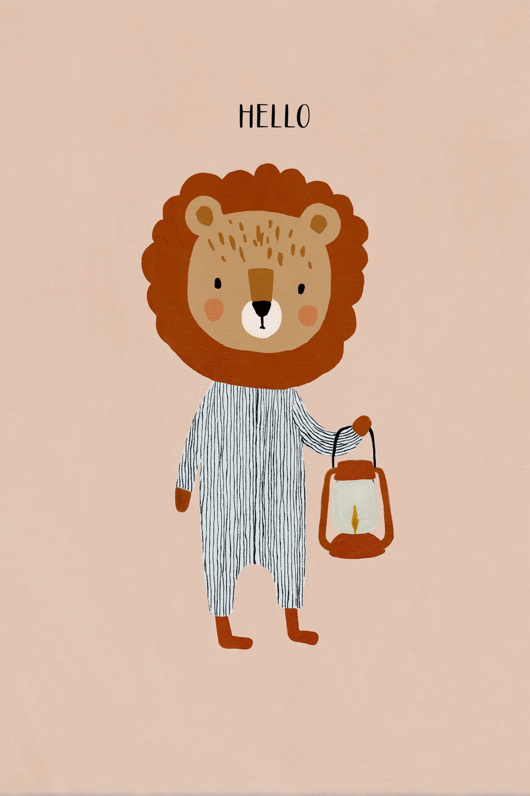 Poster - Söt Lejonillustration