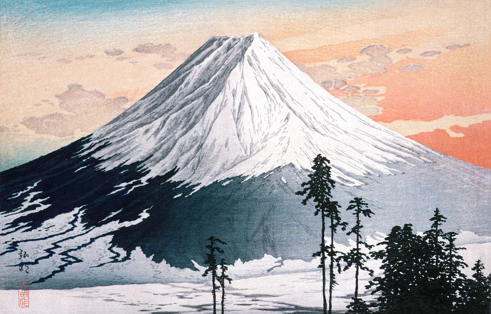Poster - Mount Fuji av Hokusai