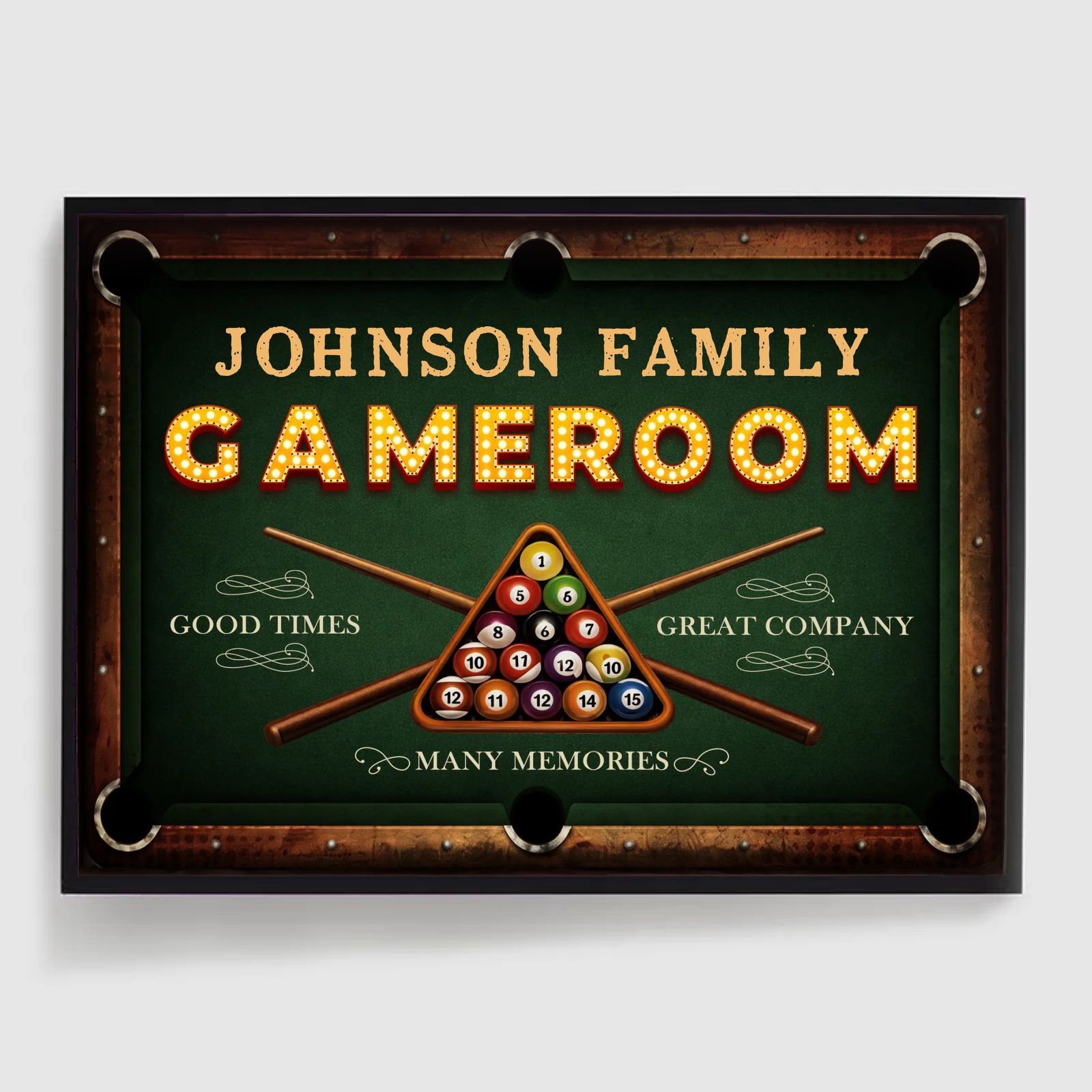 Personlig Poster - Familjens Biljardspelsrum