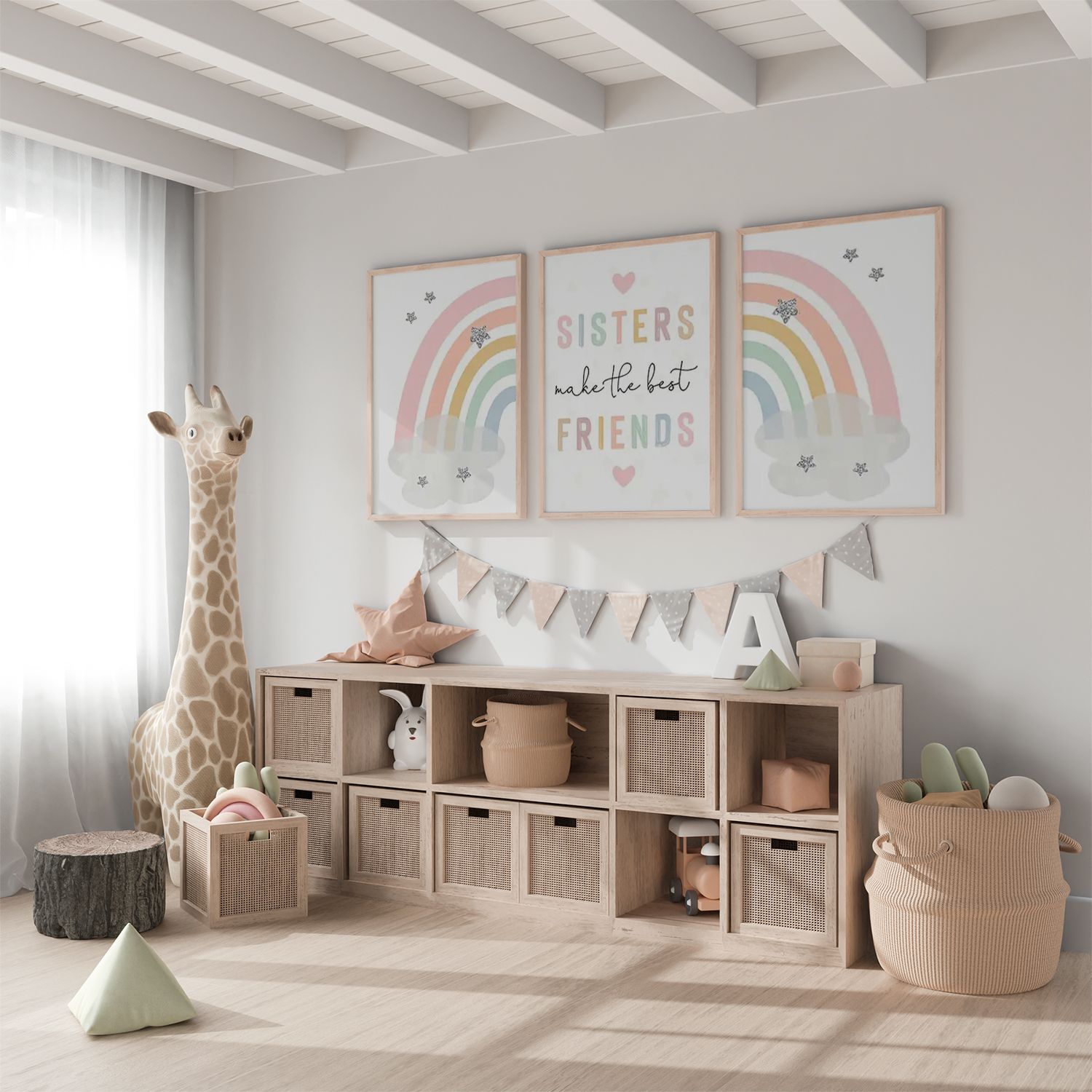 Poster - Regnbåge Vänskap / Set med 3