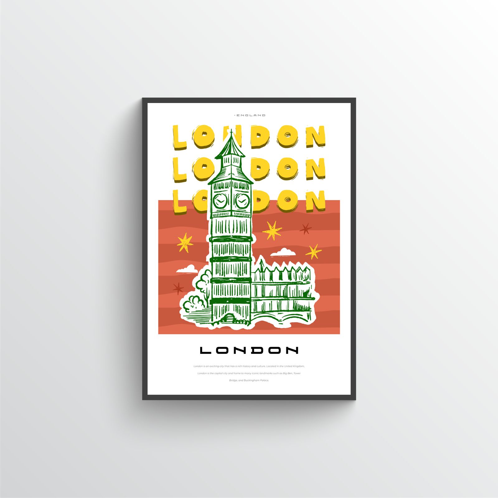 London Stadslandskap Poster