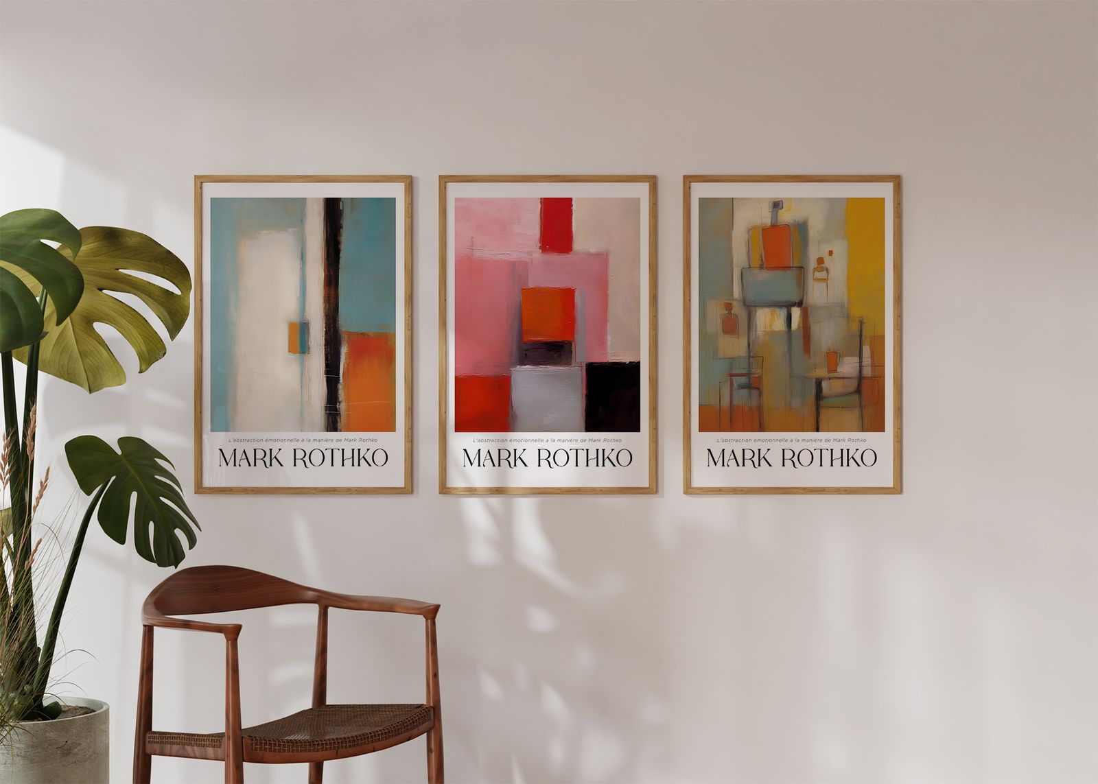 Poster - Mark Rothko Abstraktioner / Set om 3