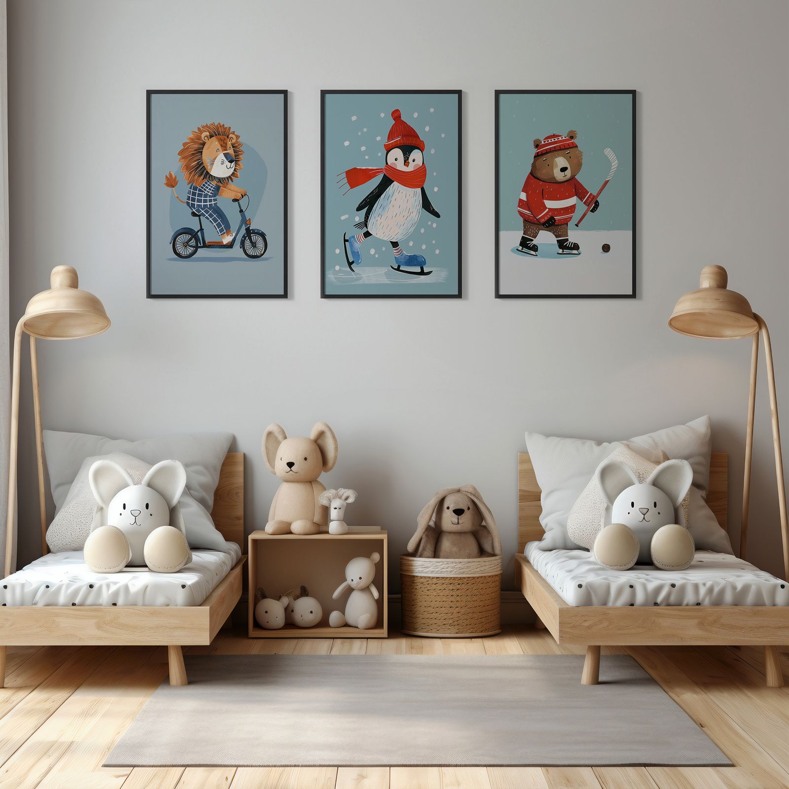 Poster - Lekfullt Djuräventyr / Set of 3