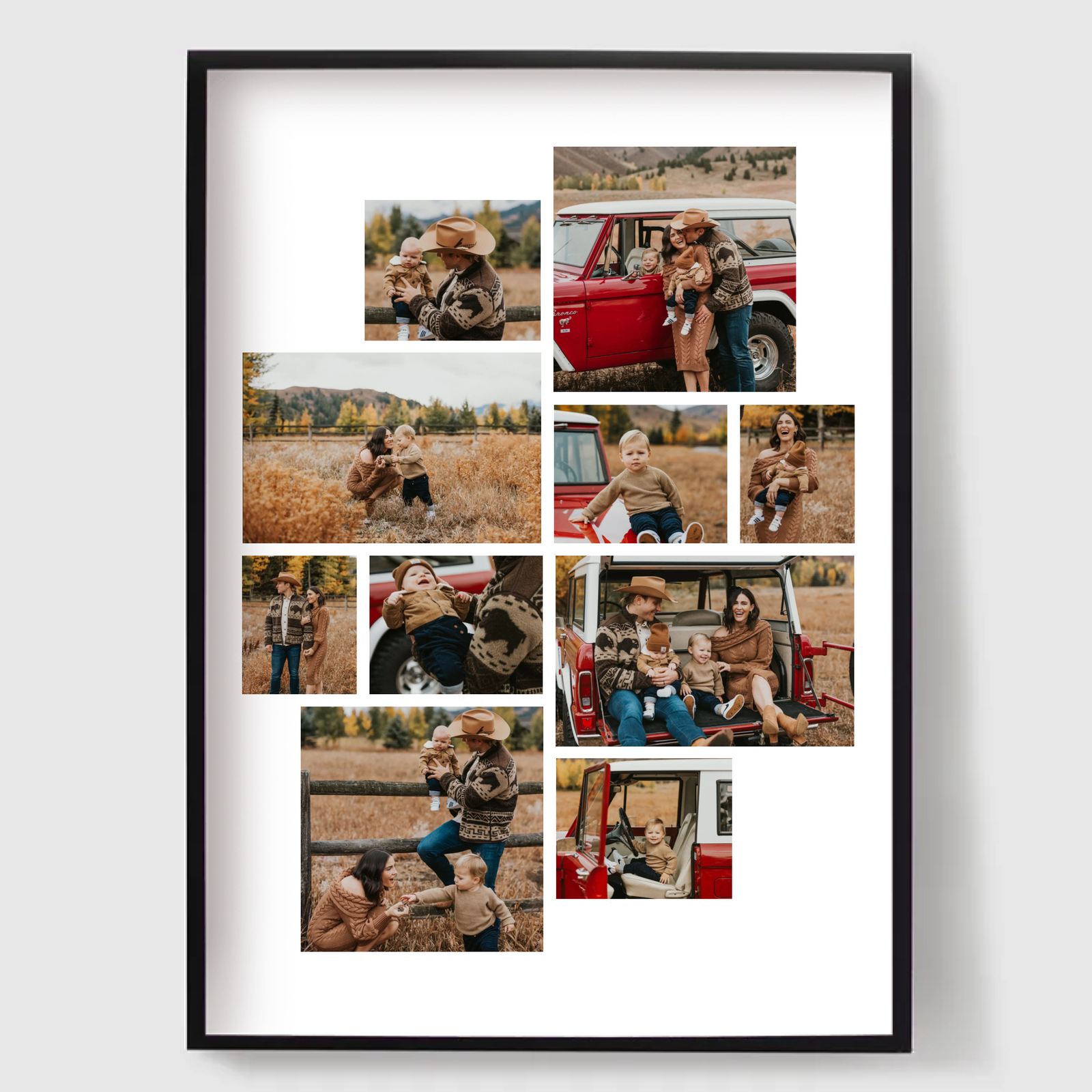 Personlig Poster - Fotouppladdningskollage - 10 Foton