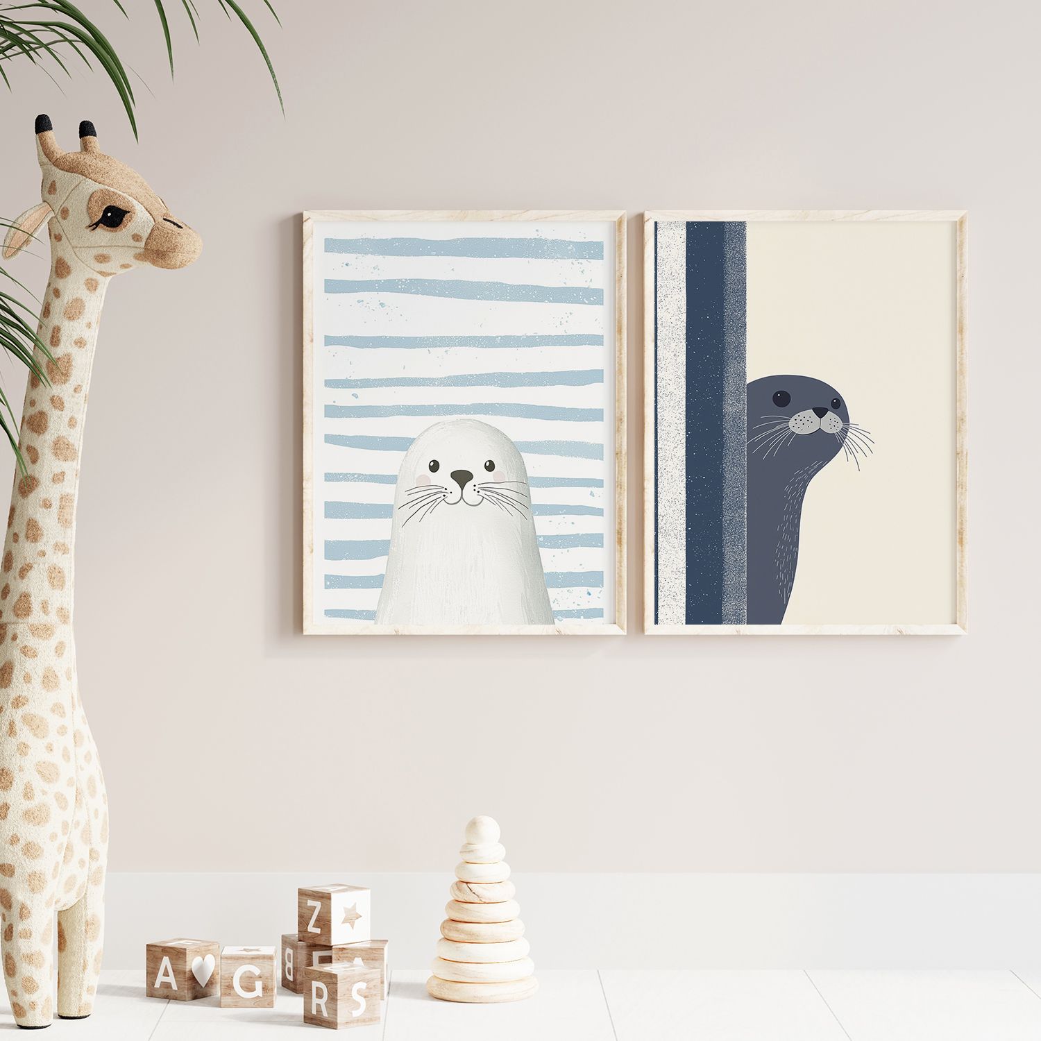 Poster - Söt Säl Duo / Set med 2