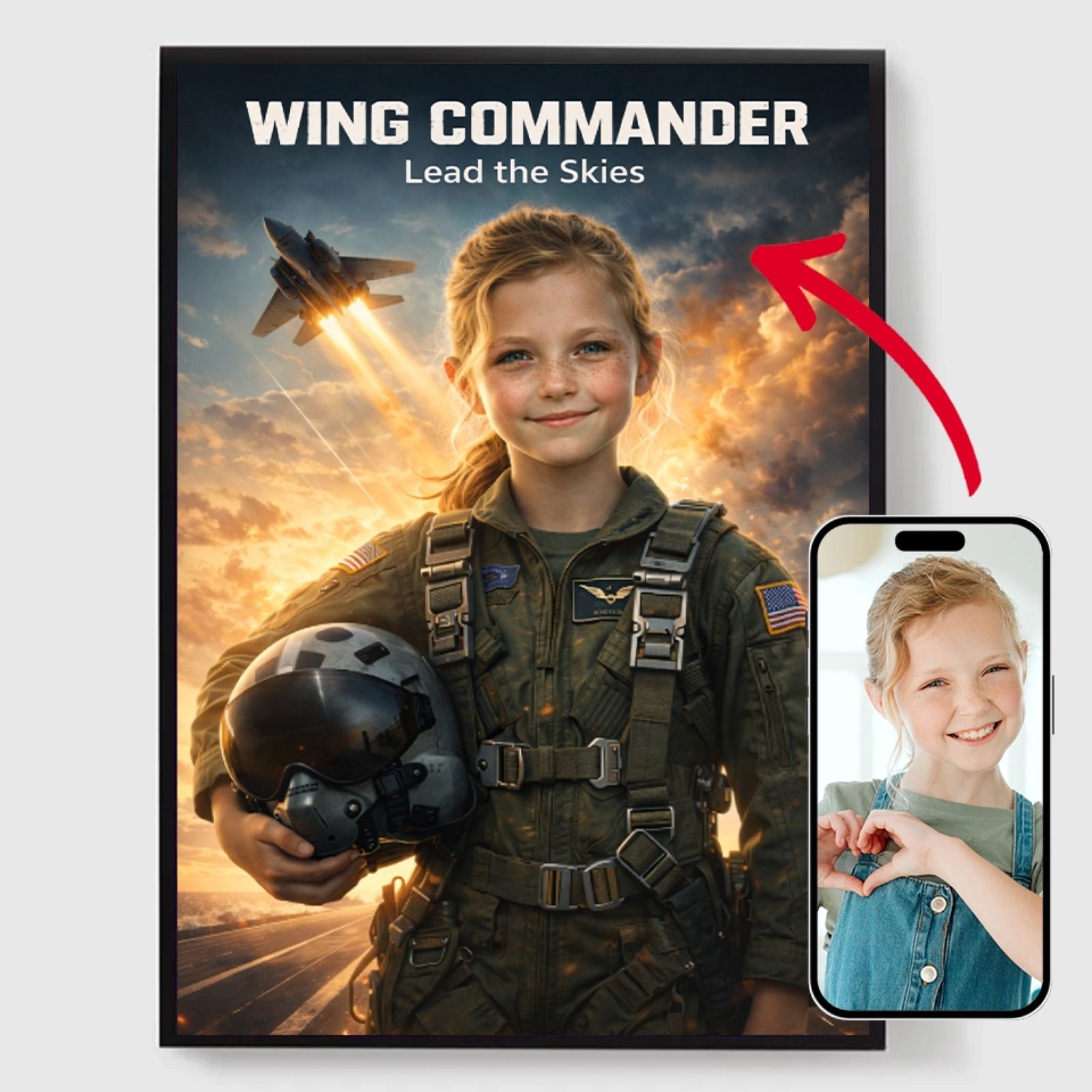 Personlig Poster - Kid Wing Commander - AI Poster