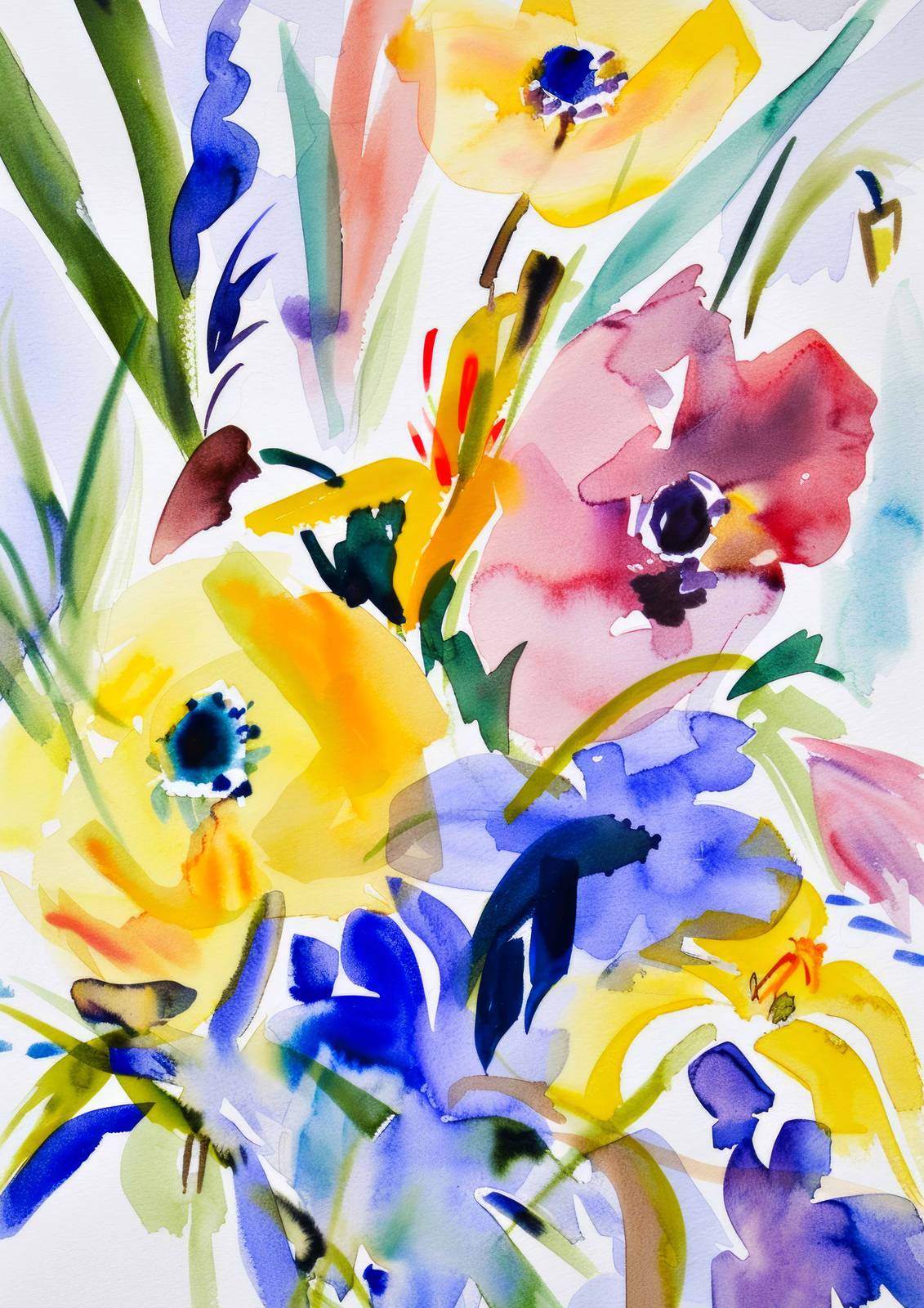 Poster - Färgglad Blomsterkonst