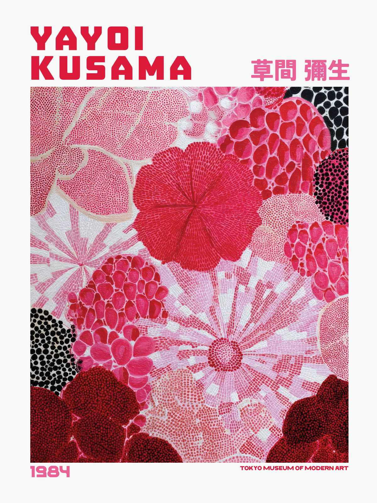 Poster - Yayoi Kusama Blommig 1984
