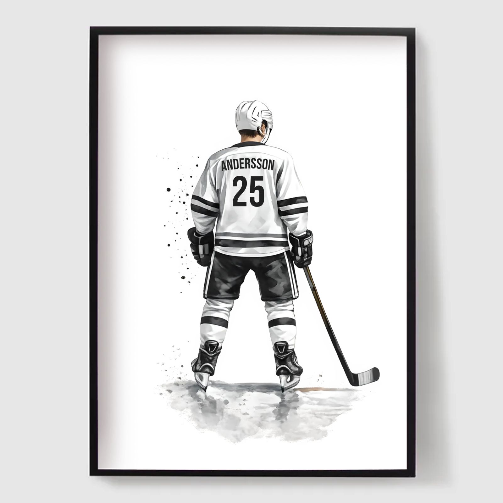 Personlig Poster - Anpassad Hockeytröja Namn & Nummer