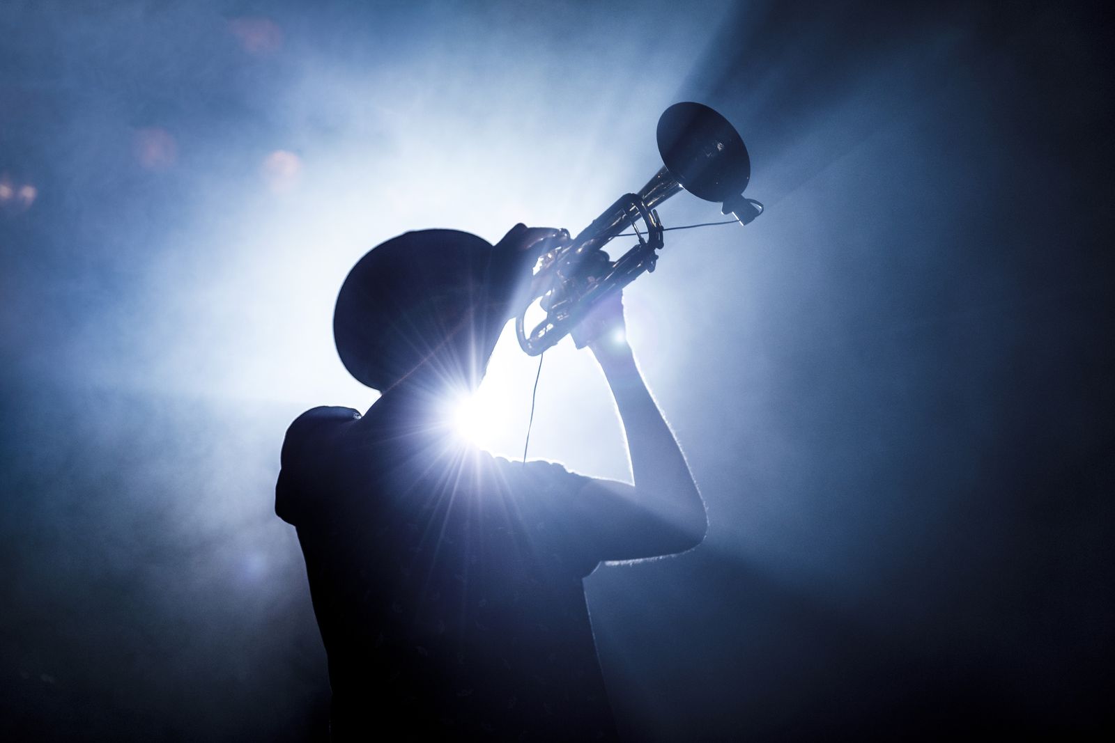 Poster - Siluett Trumpetspelare