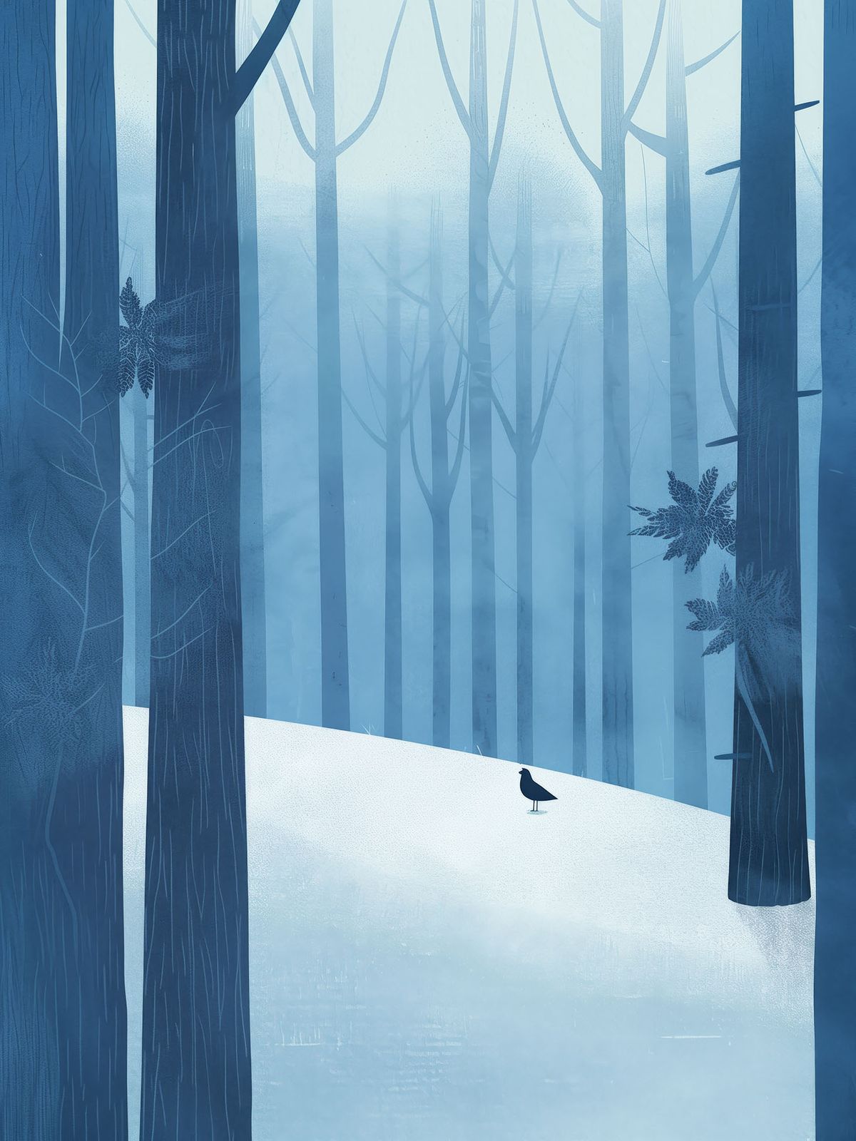 Poster - Vinter Skogscen