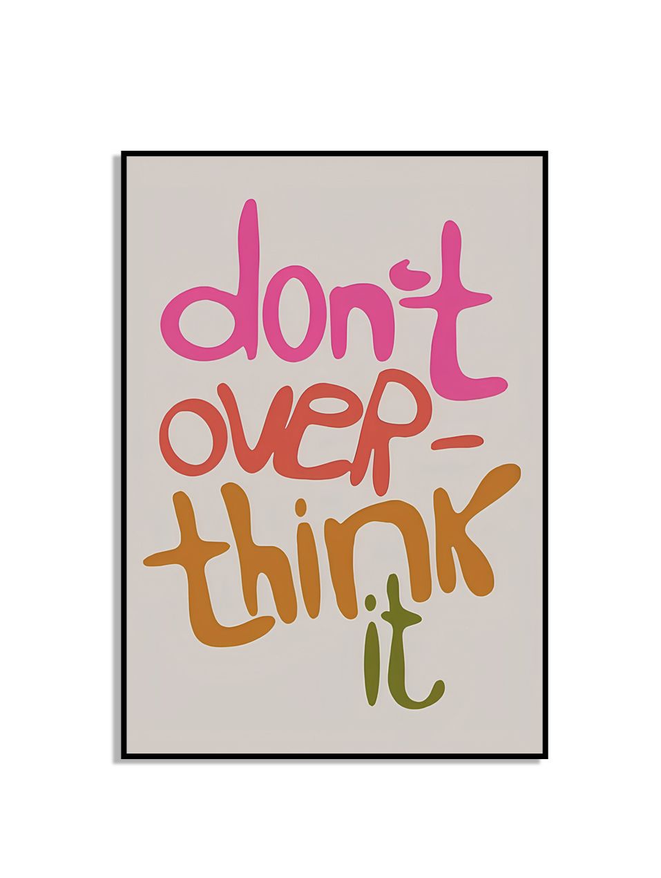 Don't Overthink It Affisch