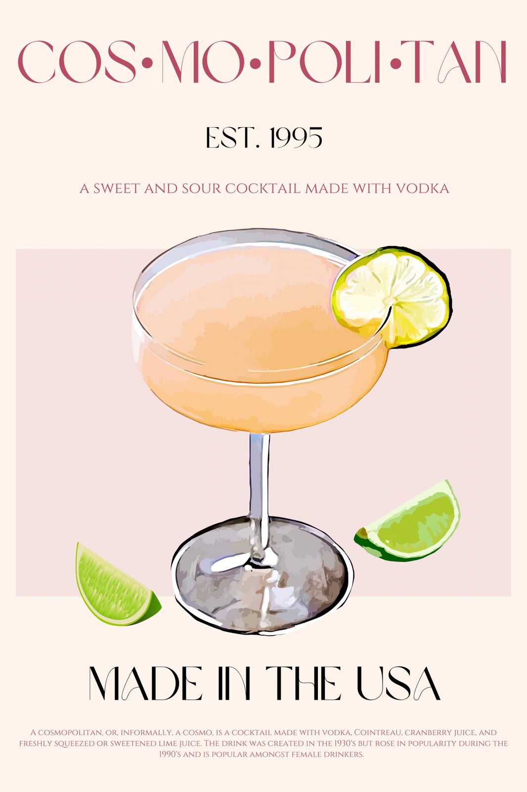 Poster - Cosmopolitan Cocktail