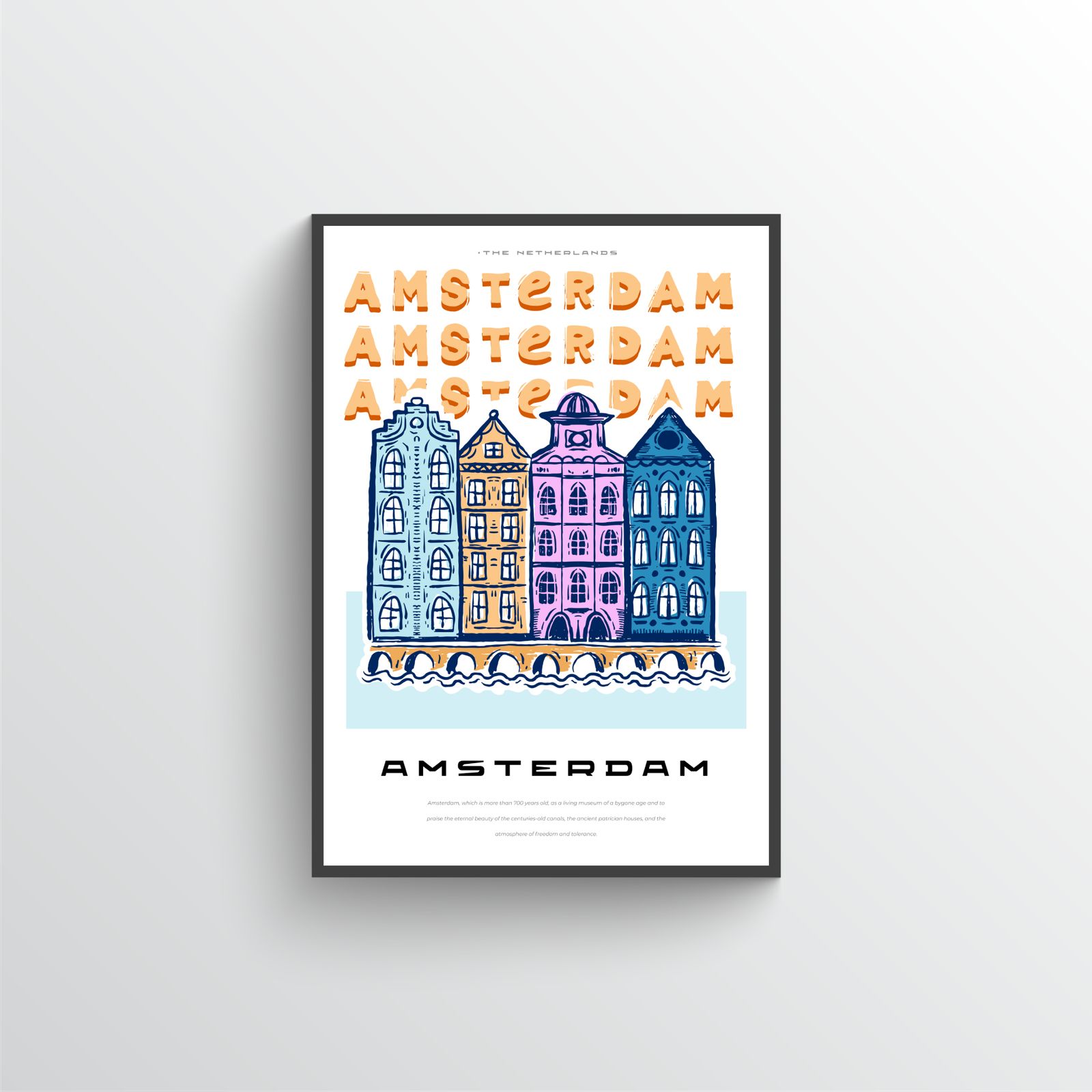 Amsterdam konstverk väggposter