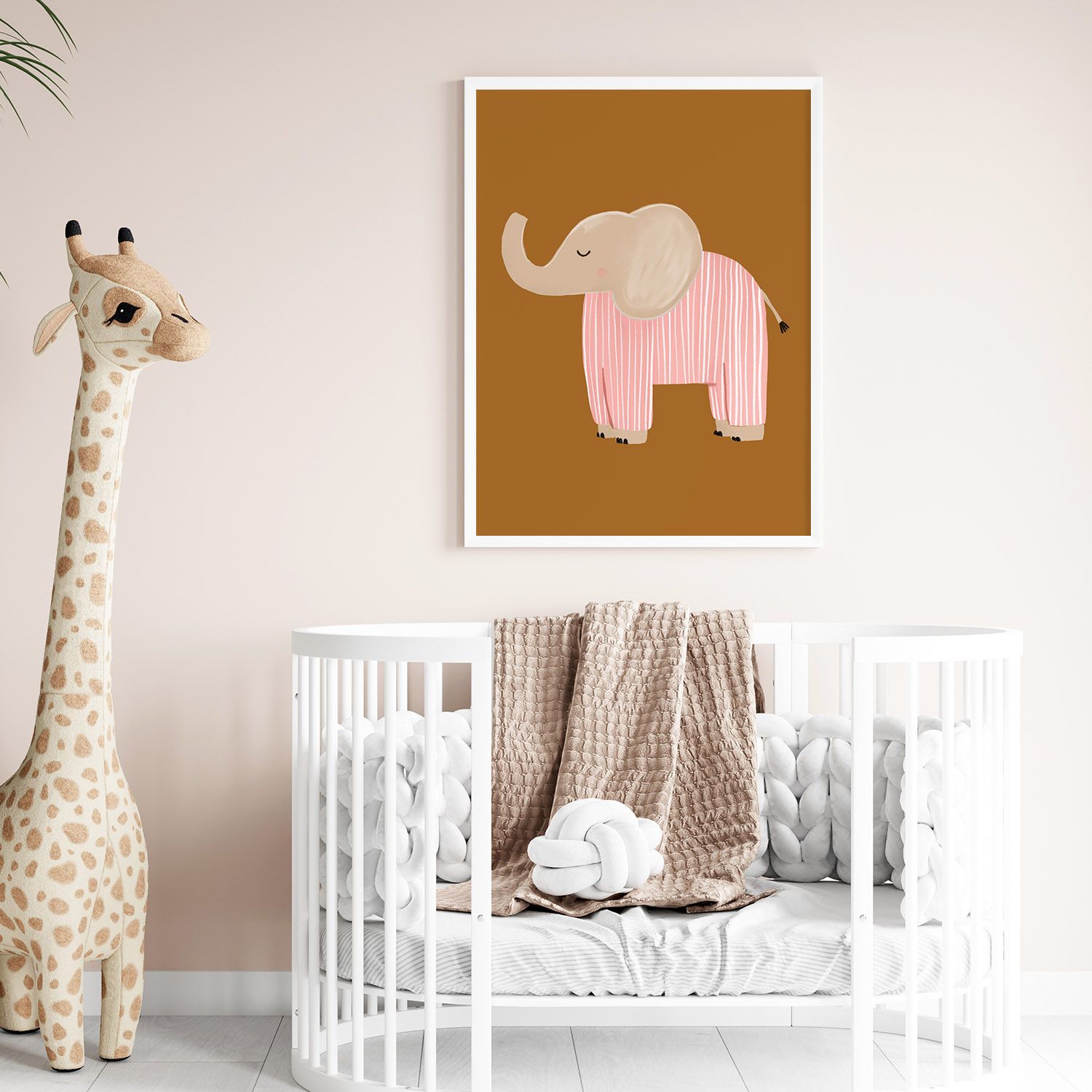 Poster - Rosa Elefant för Barn