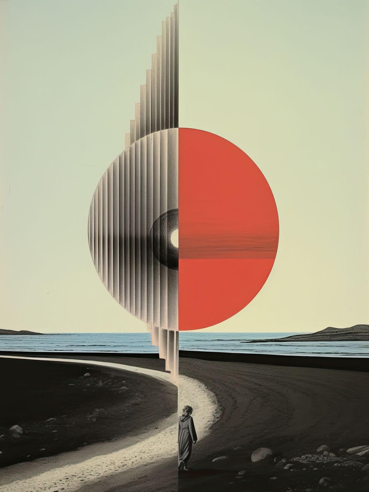 Poster - Abstrakt Kustlandskap