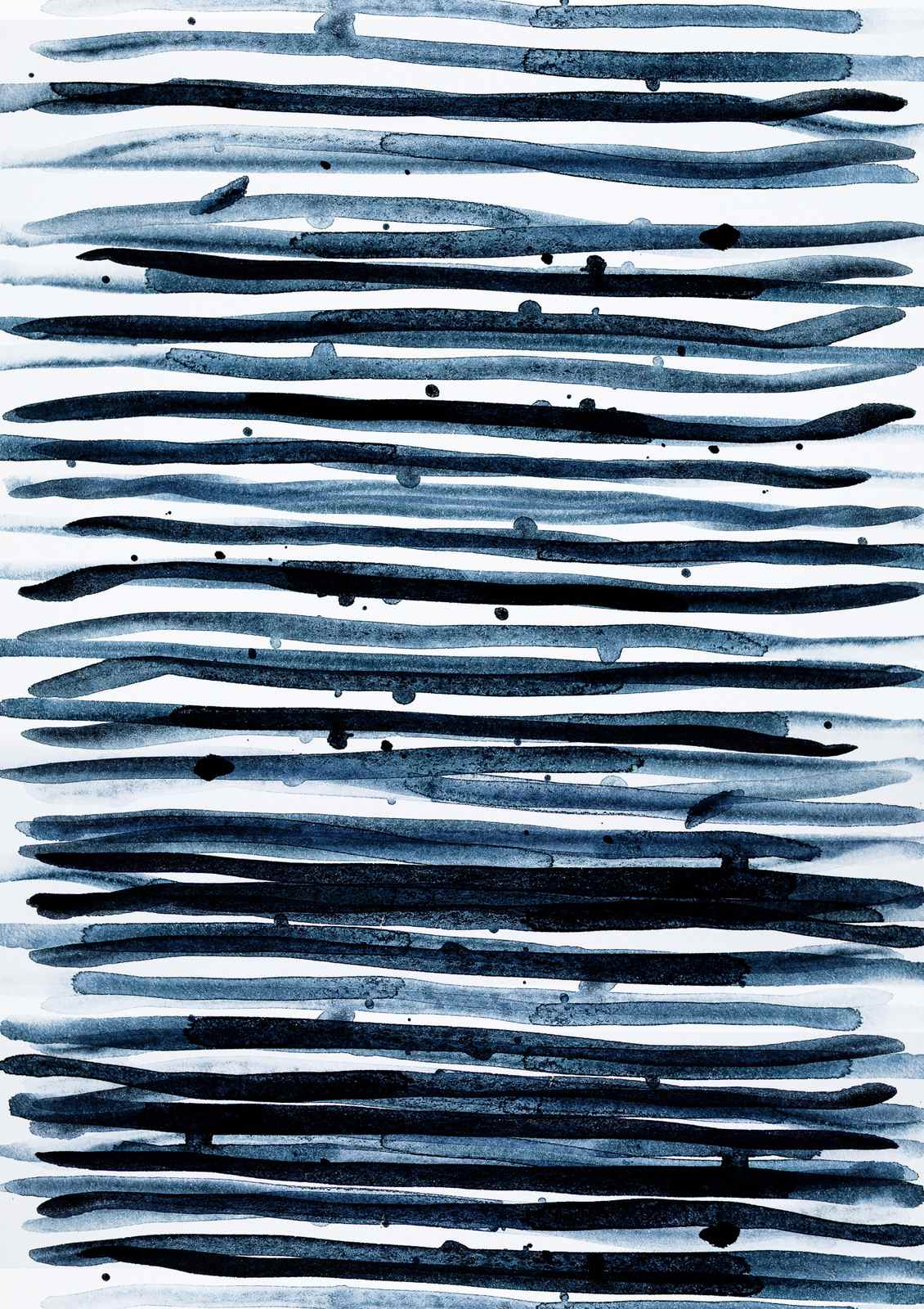 Poster - Abstrakta Blå Linjer