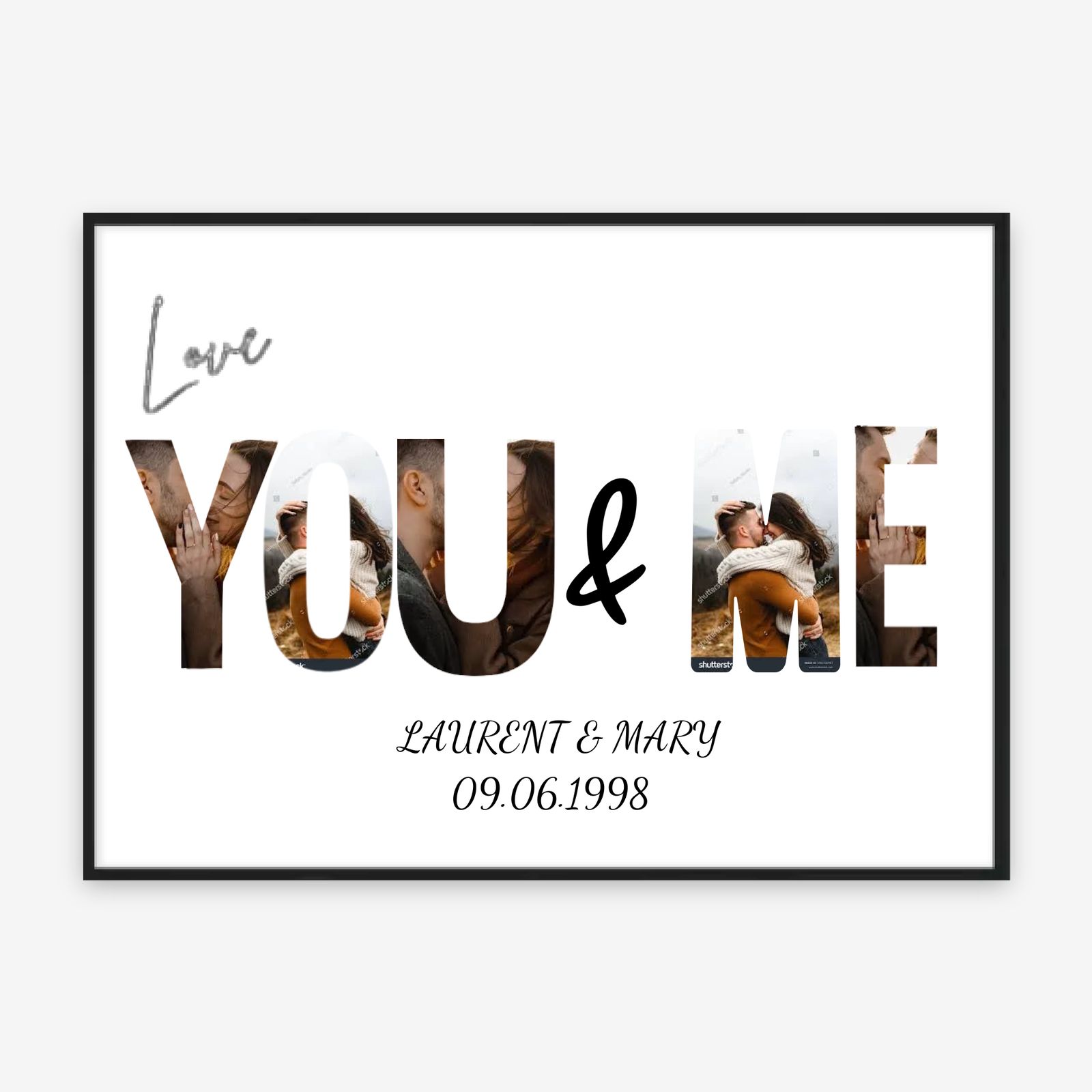 Personlig Poster - Love You & Me
