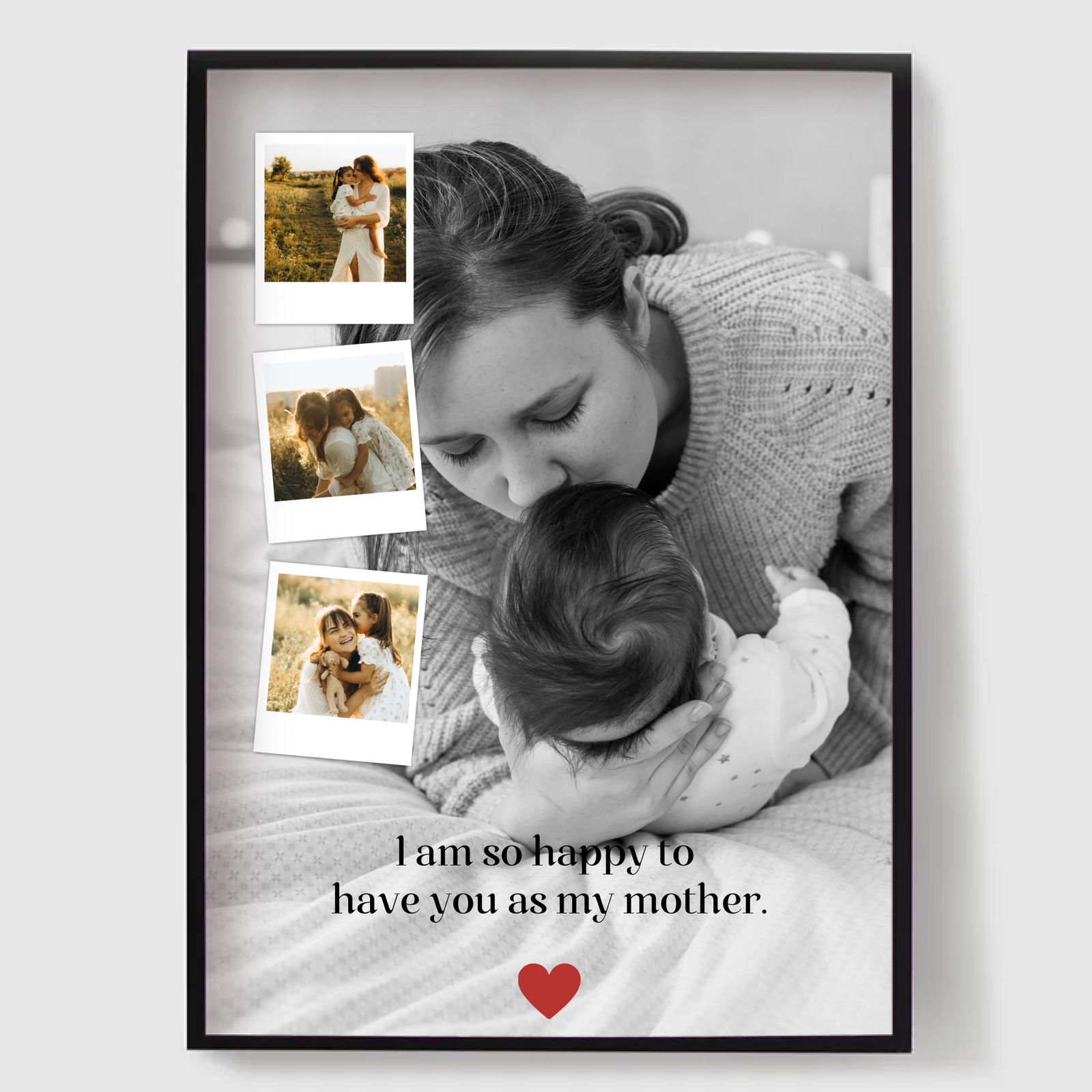 Personlig Poster - Mamma och Baby Fotokollage - 4 Foton