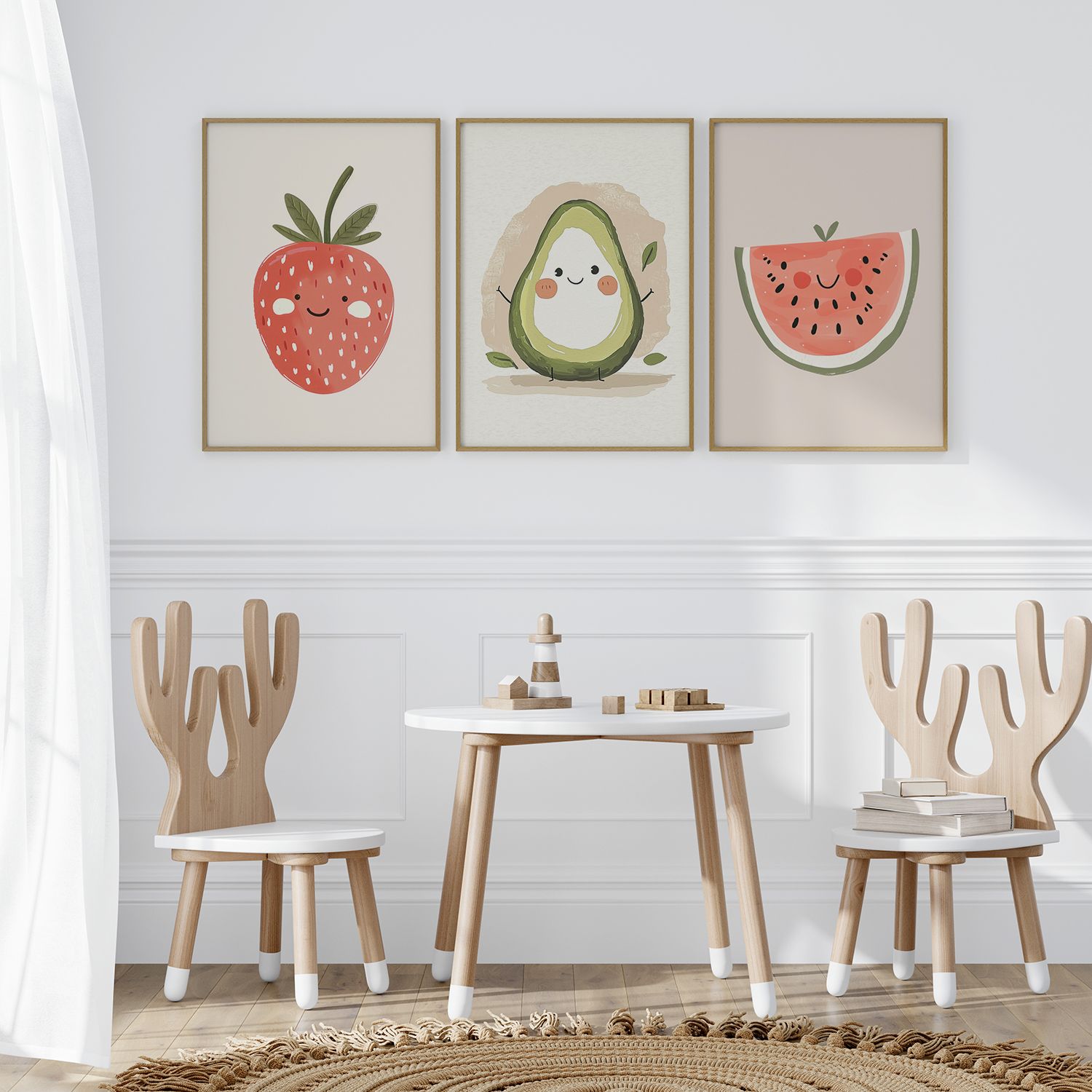 Poster - Söt Fruktsamling / Set of 3