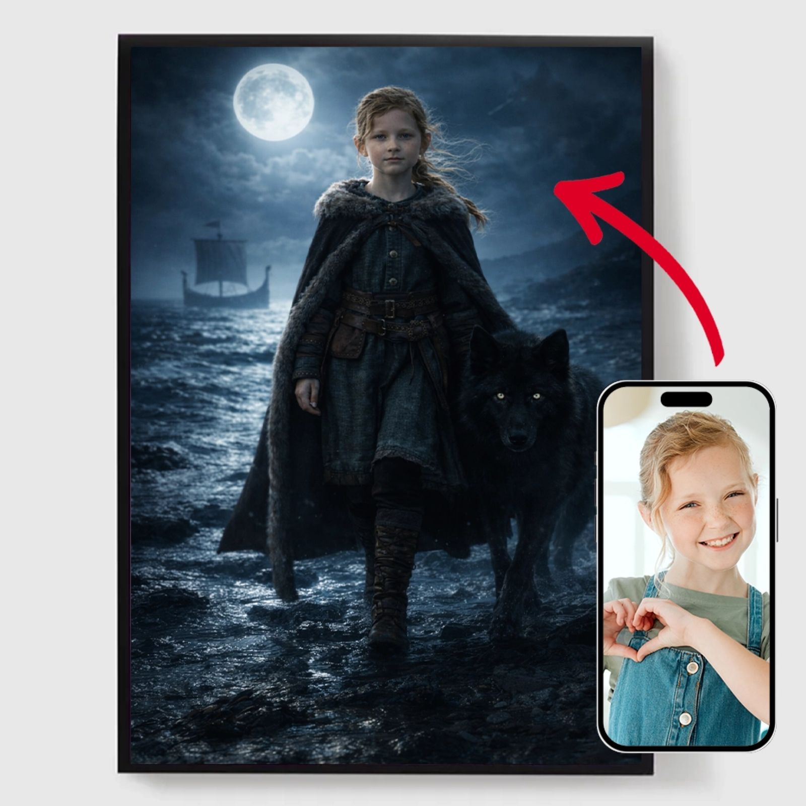 Personlig Poster - Vikingaväktaren Kid - AI Poster