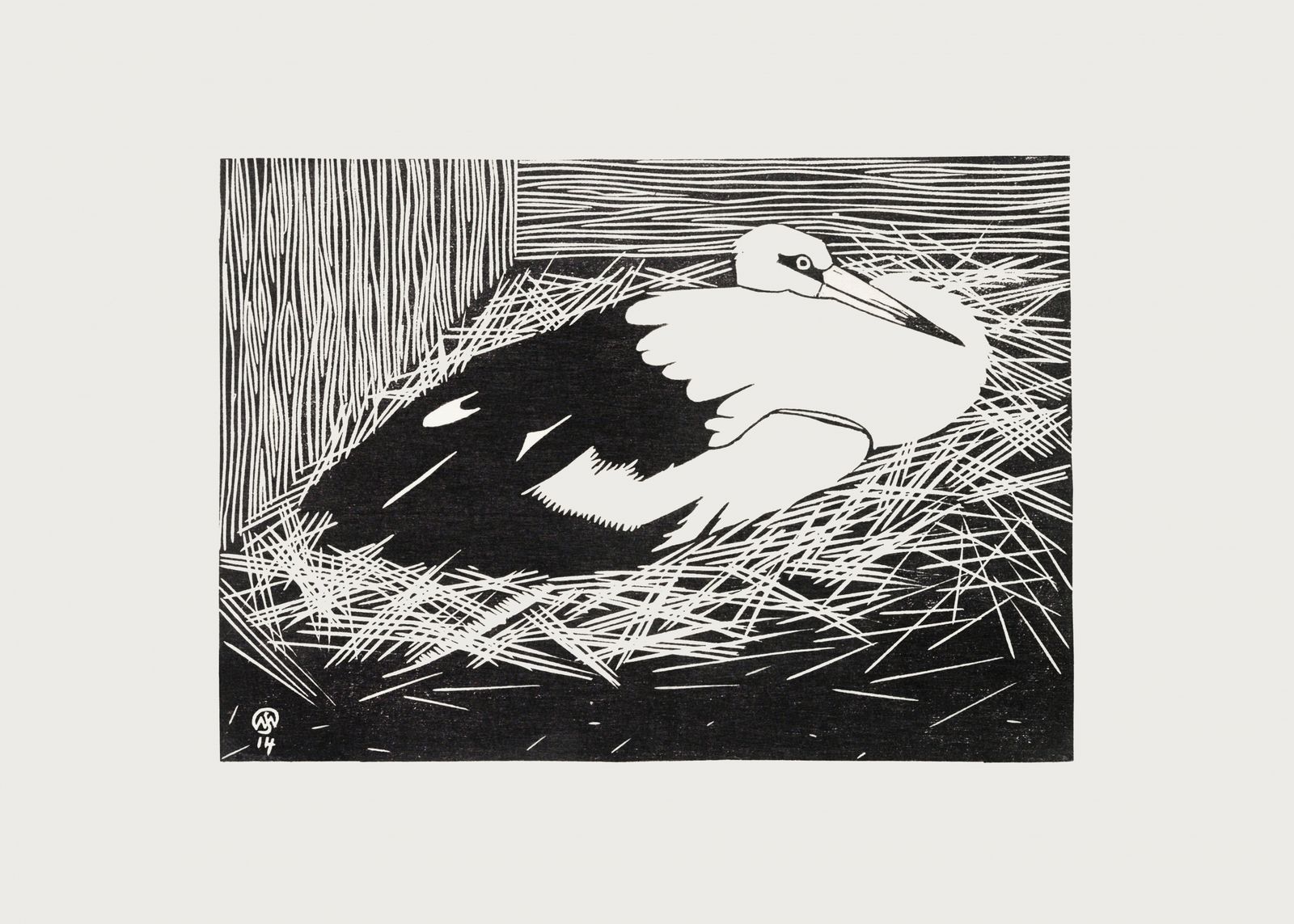 Poster - Stork på boet