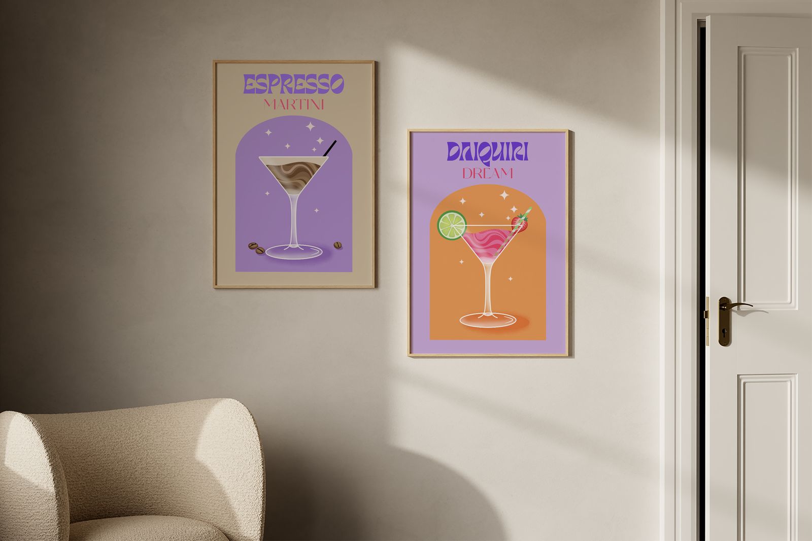 Poster - Cocktailkonst Set av 2