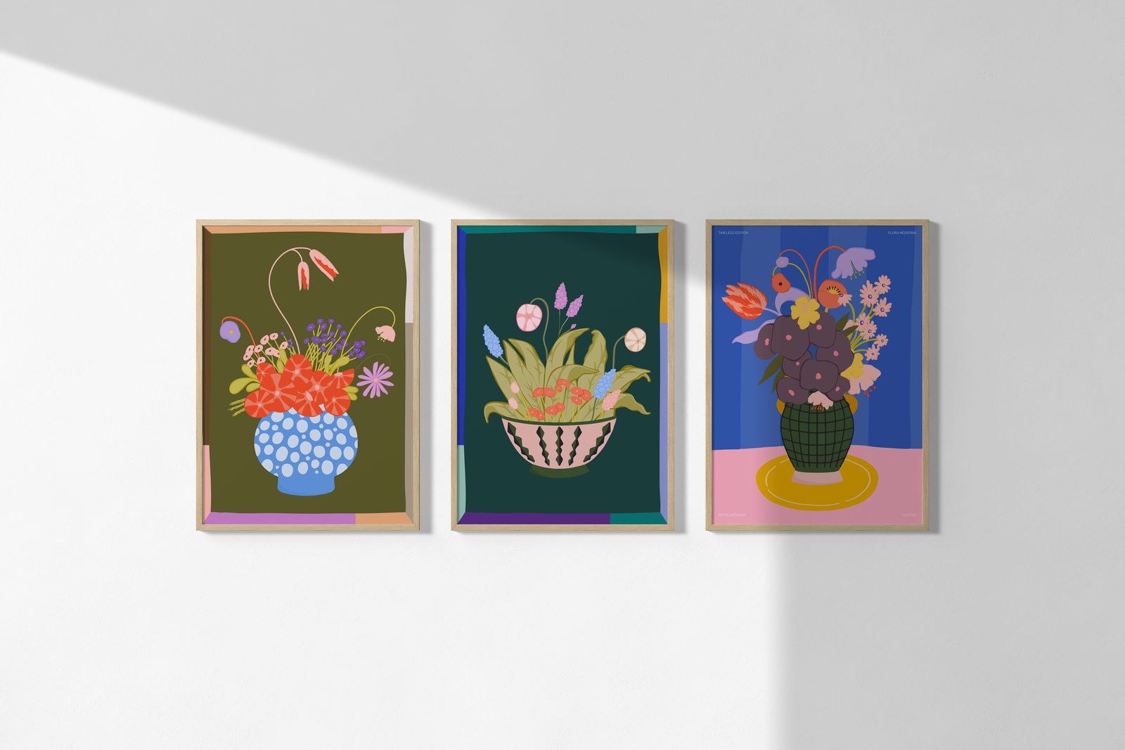 Poster - Blomvas Konst / Set of 3