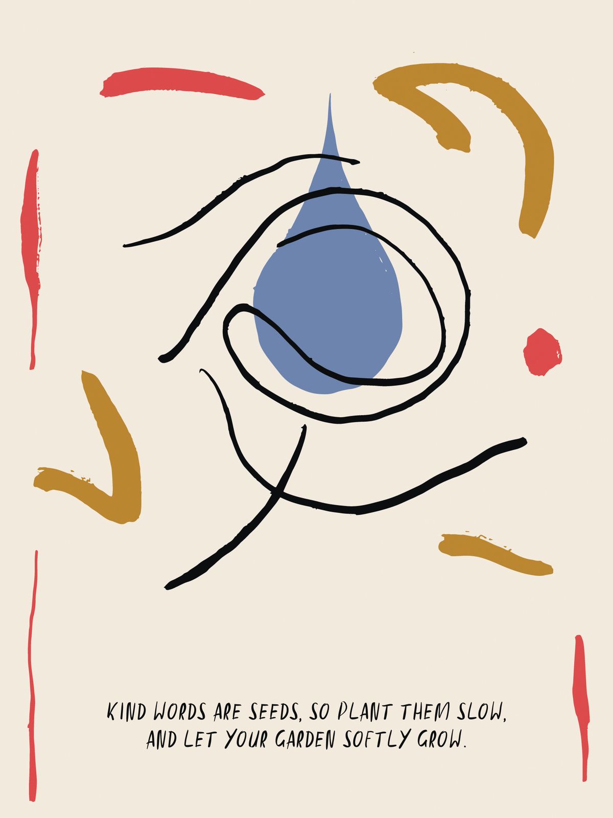 Poster - Kind Words Abstrakt