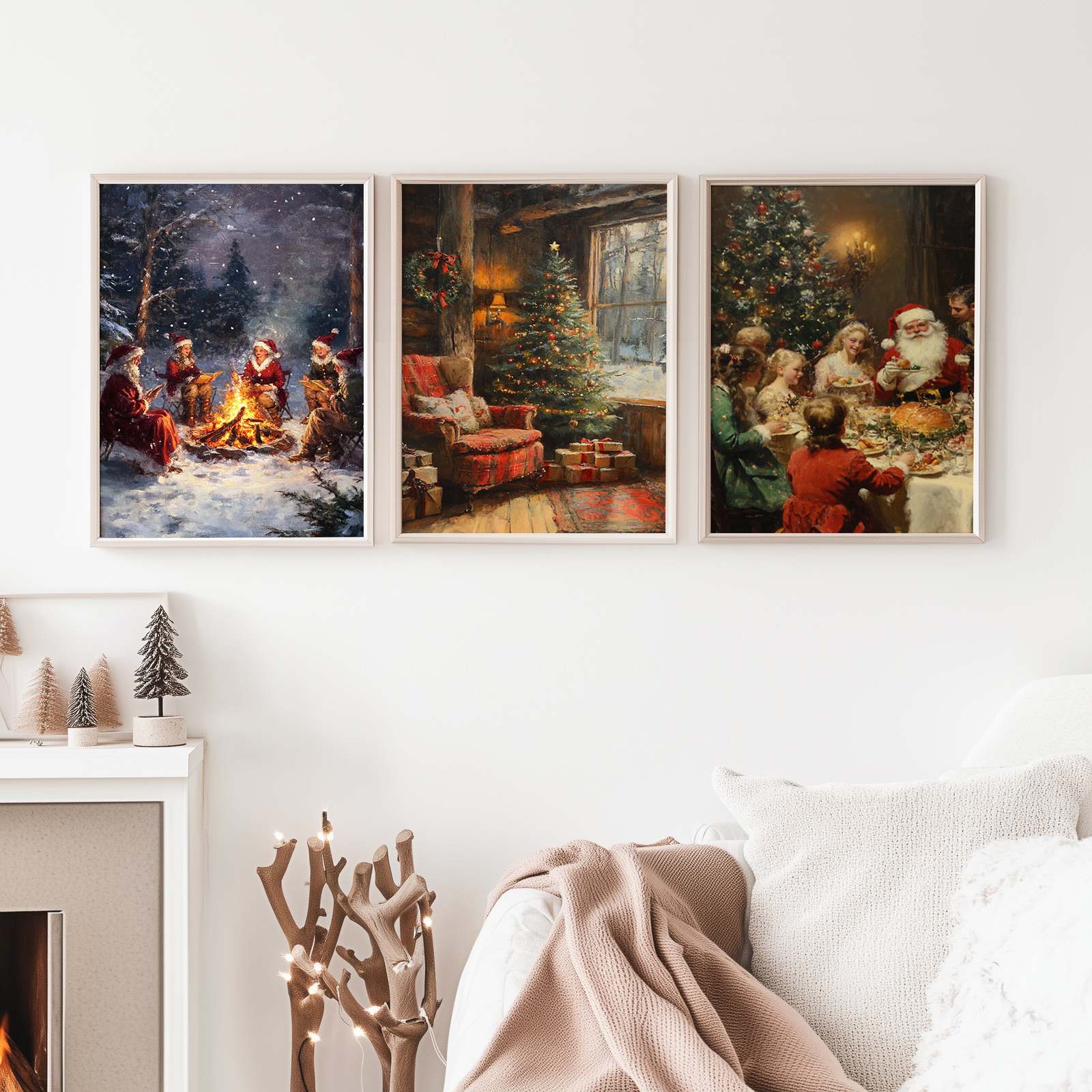 Poster - Julfirande Scener / Set med 3