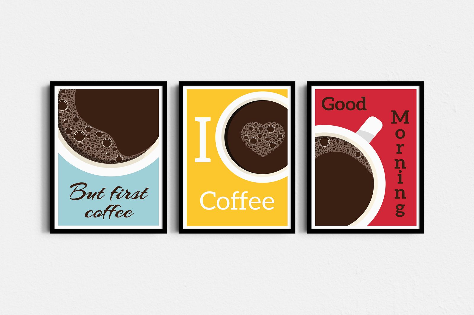 Poster - Kaffe Morgon Trio / Set om 3