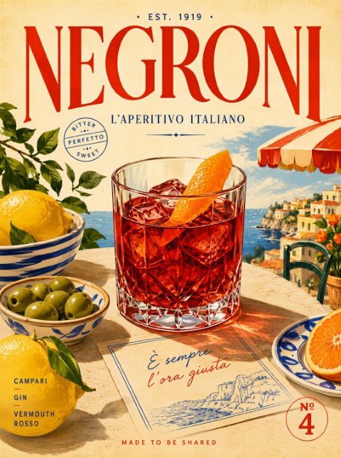 Poster - Negroni Aperitivo