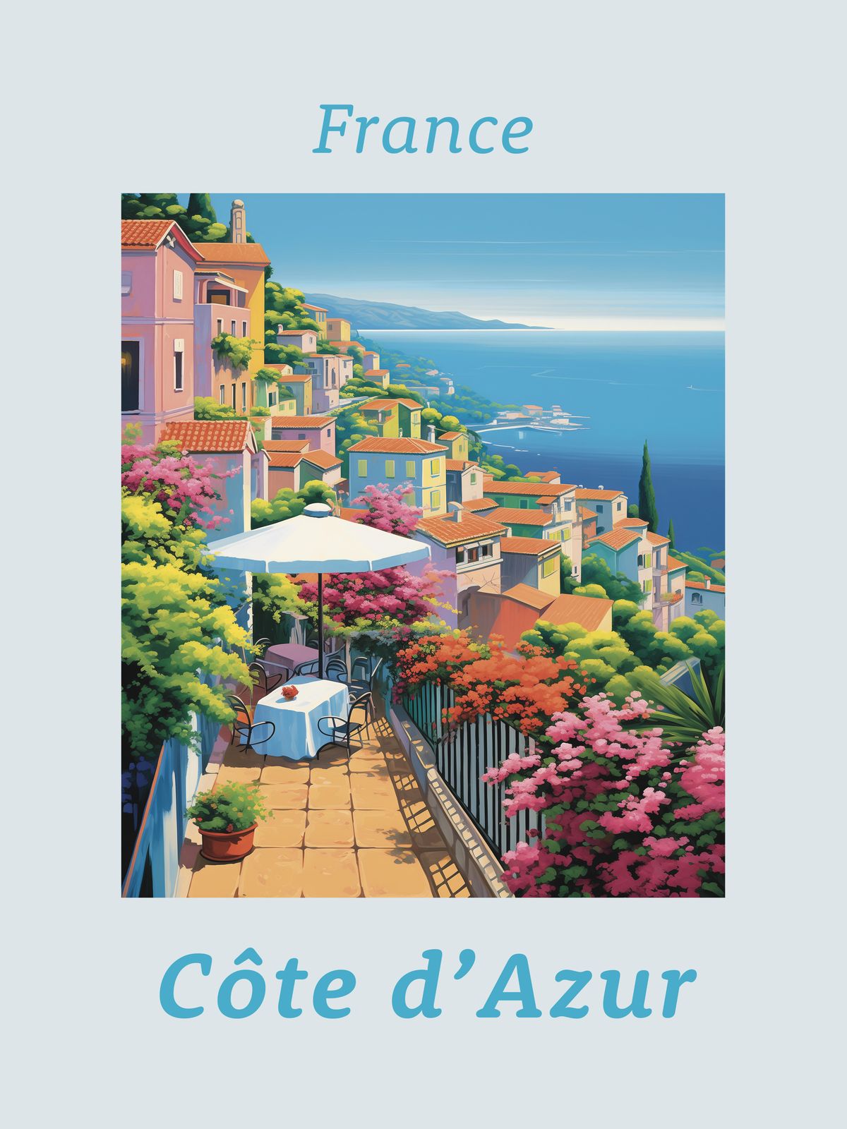 Poster - Frankrike Côte d'Azur