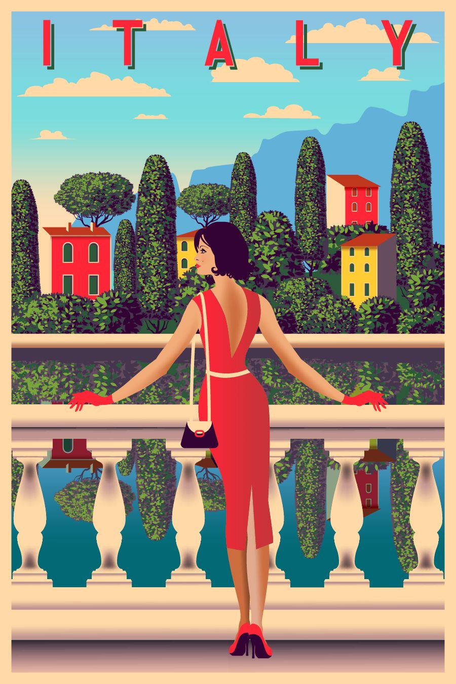 Poster - Italienskt Landskap