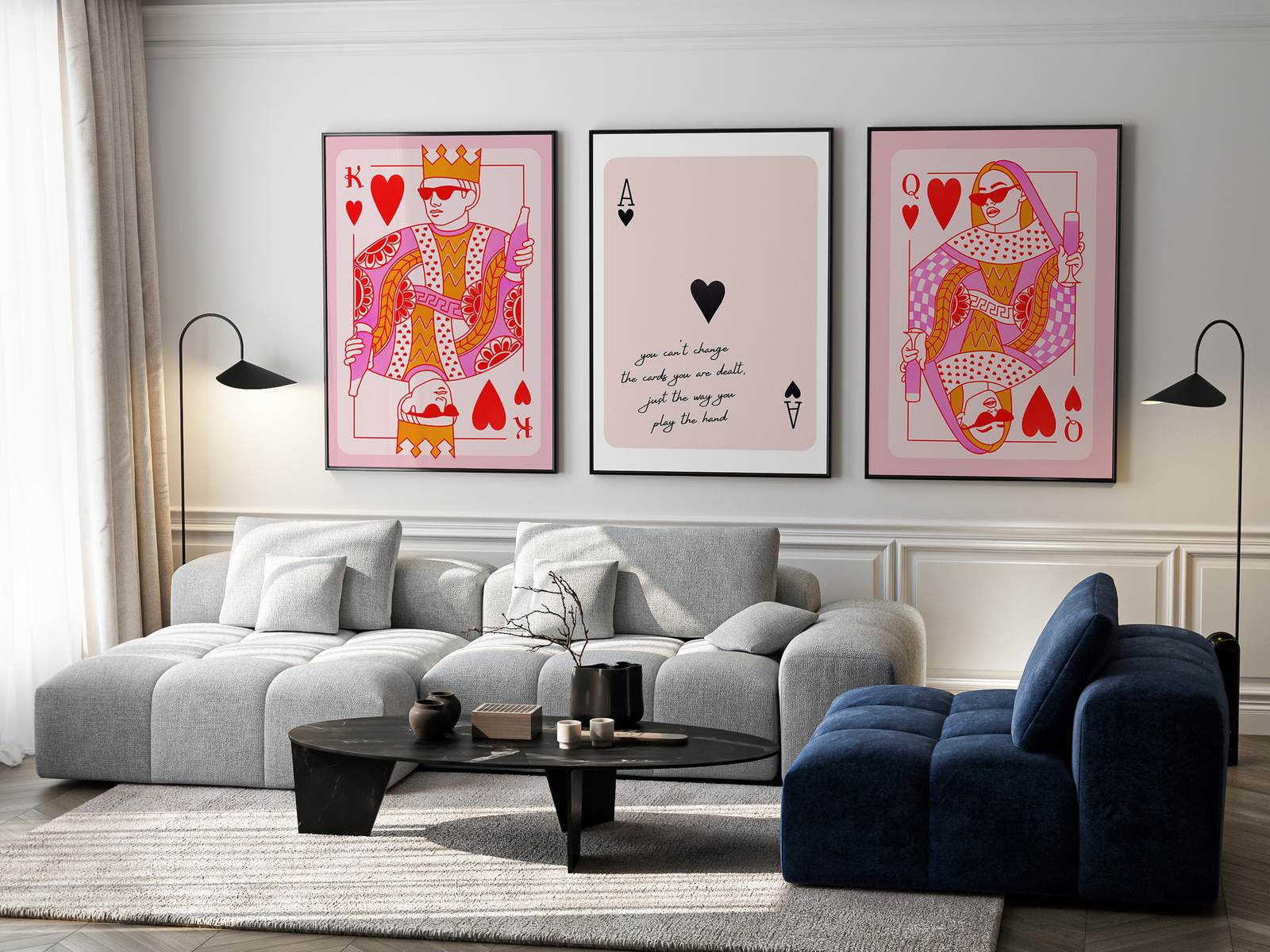 Poster - Moderna Spelkort / Set av 3