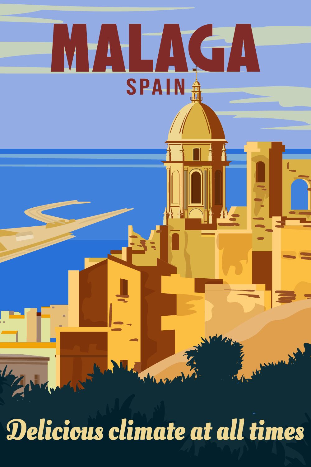 Poster - Malaga Spanien