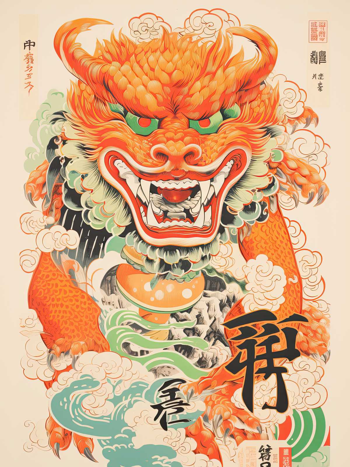 Poster - Drakeillustration