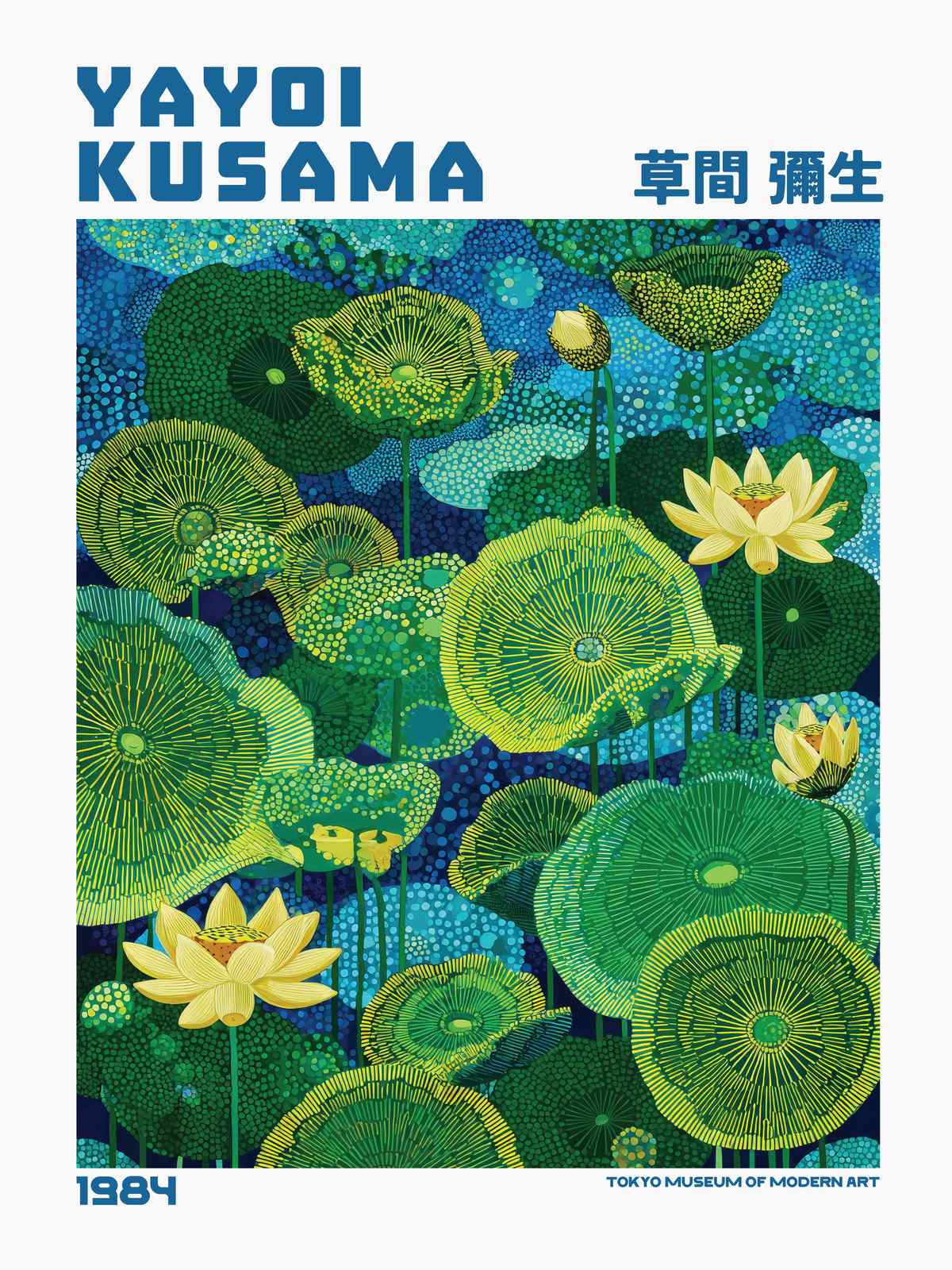 Poster - Yayoi Kusama Livlig Flora 1984