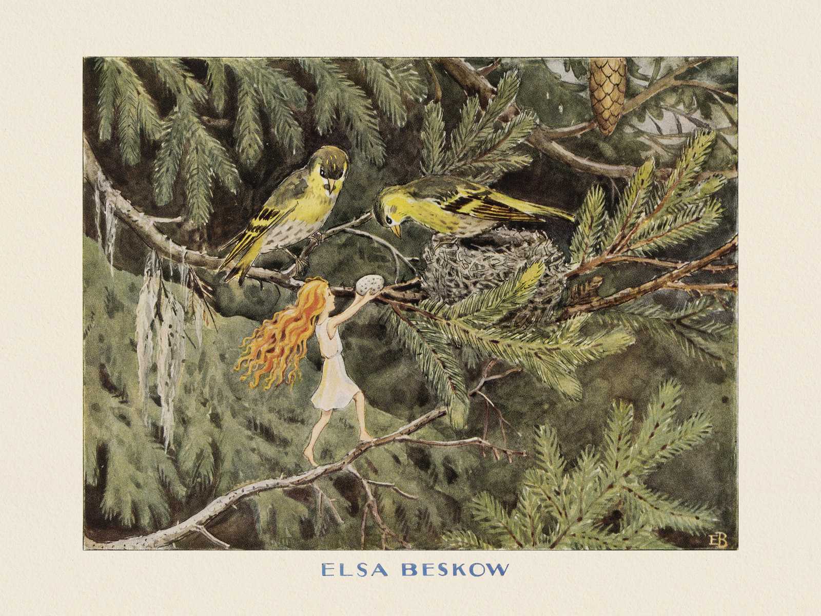 Poster - Elsa Beskows Skogscene