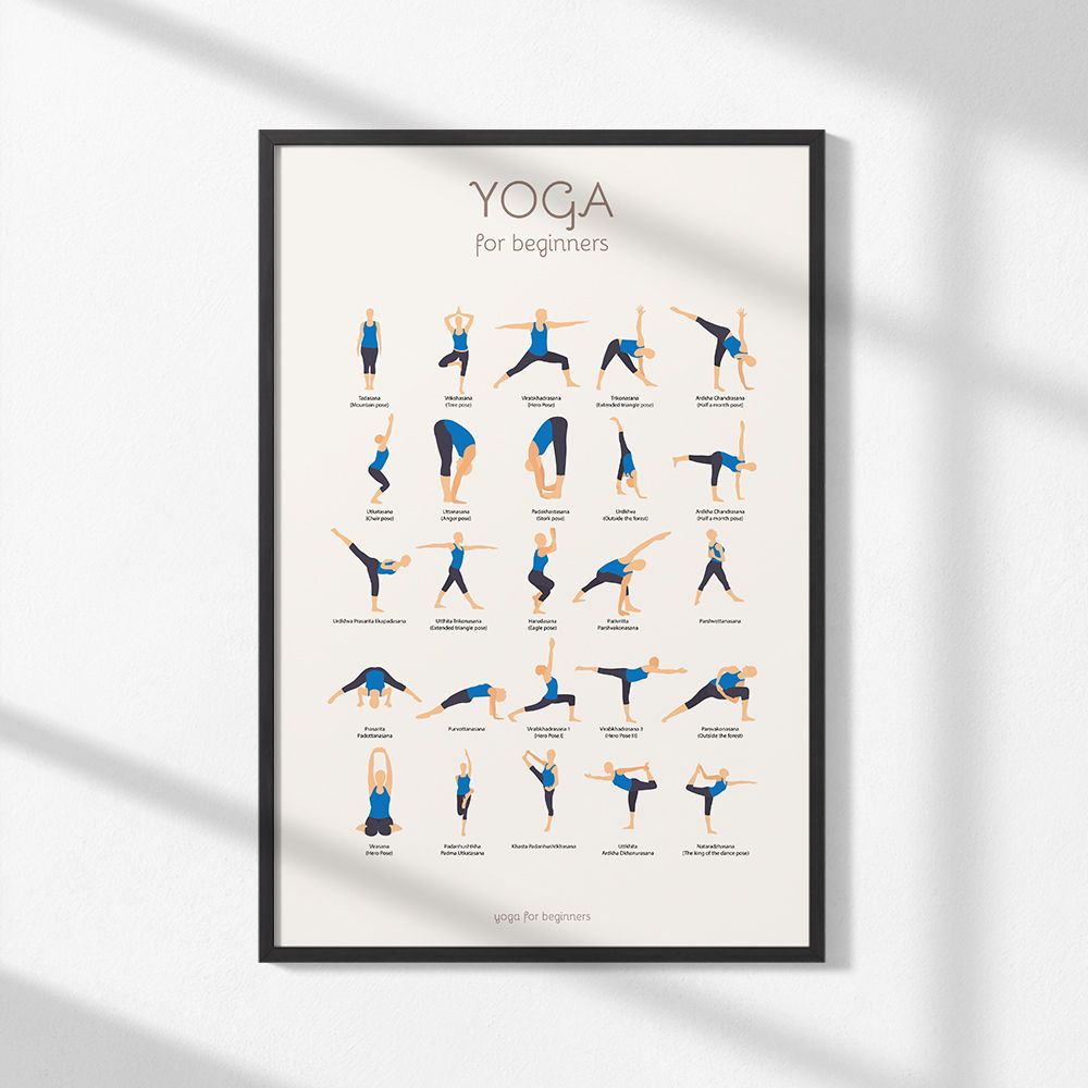 Poster - Yoga Posen för Nybörjare
