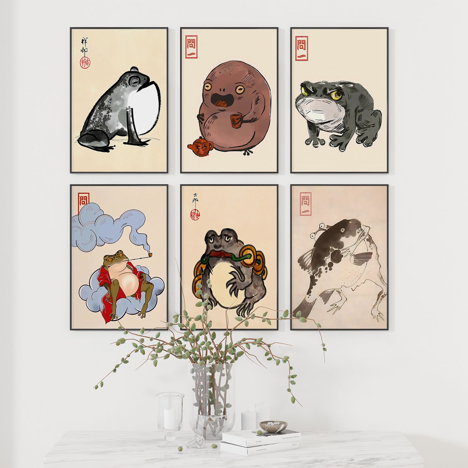 Poster - Grodkonstsamling / Set av 6