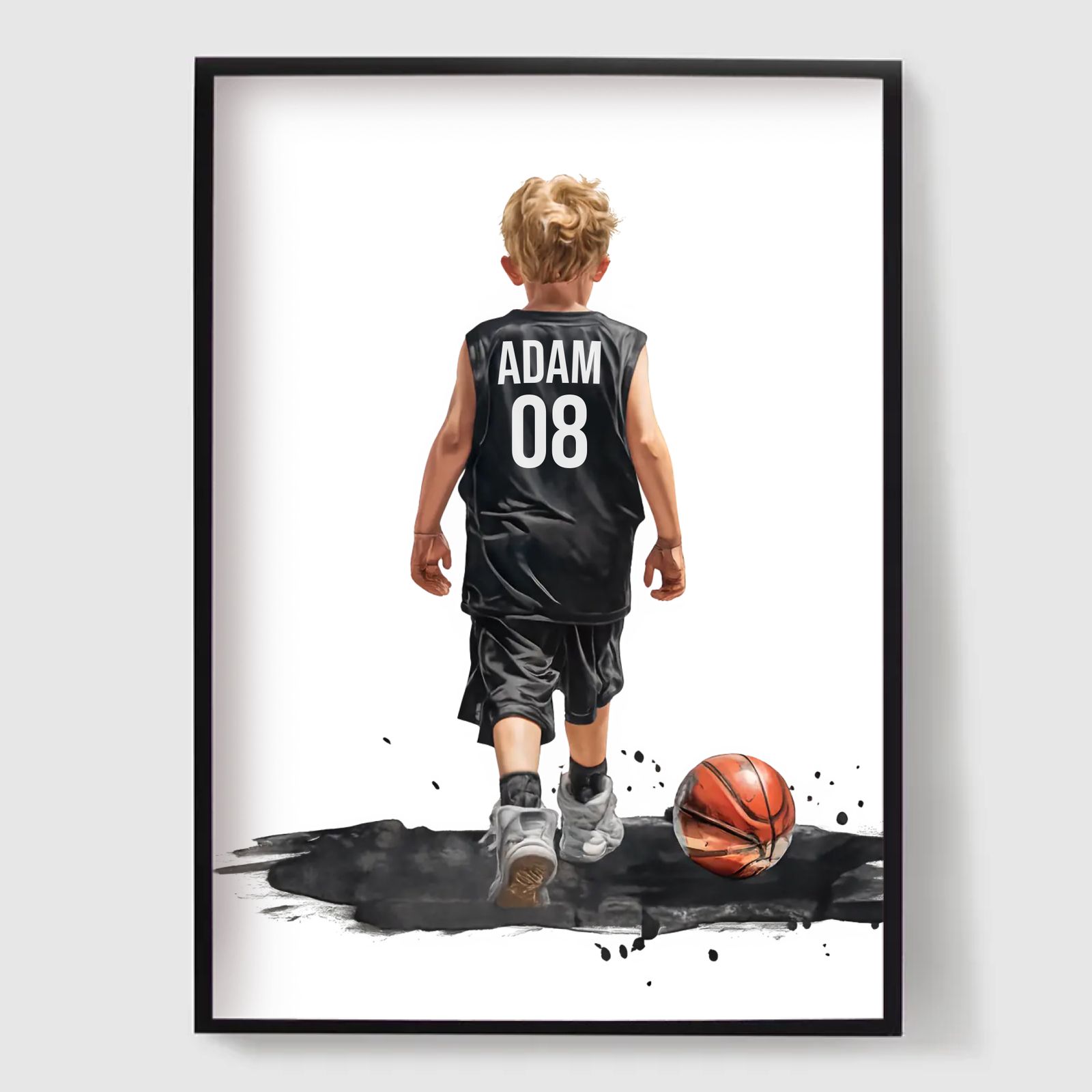 Personlig affisch - Splash Basketpojke