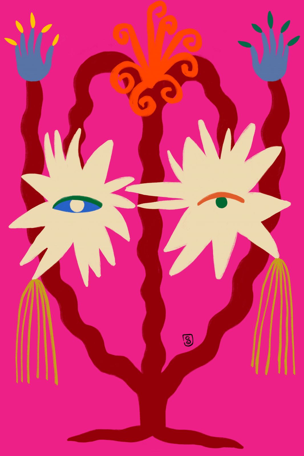 Poster - Abstrakt Blomsterkonst